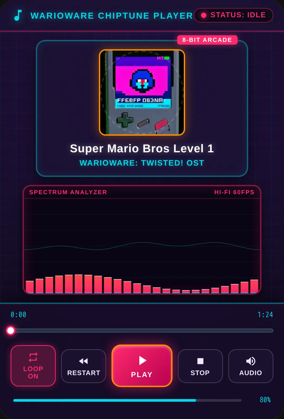 WarioWare Chiptune Audio Player cover