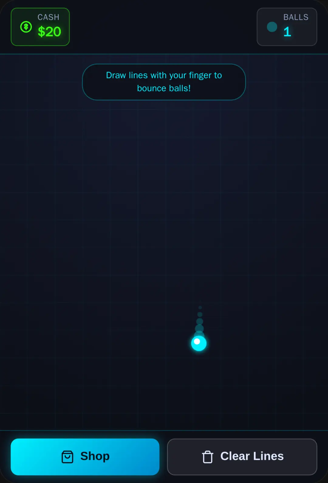 Neon Bounce Idle draw lines buy balls, more coming soon cover