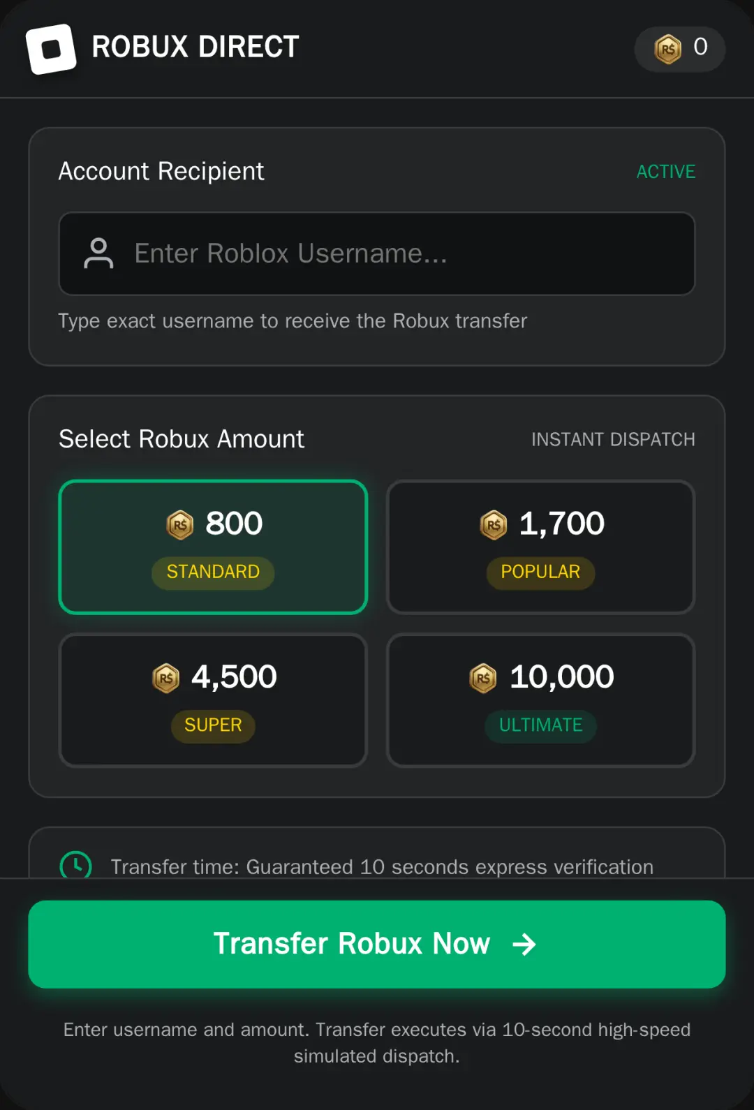 Robux Transfer Sim (* Go to apks if you want ♾️robox trust me it works i guess) 🎮⚠️🤖 cover