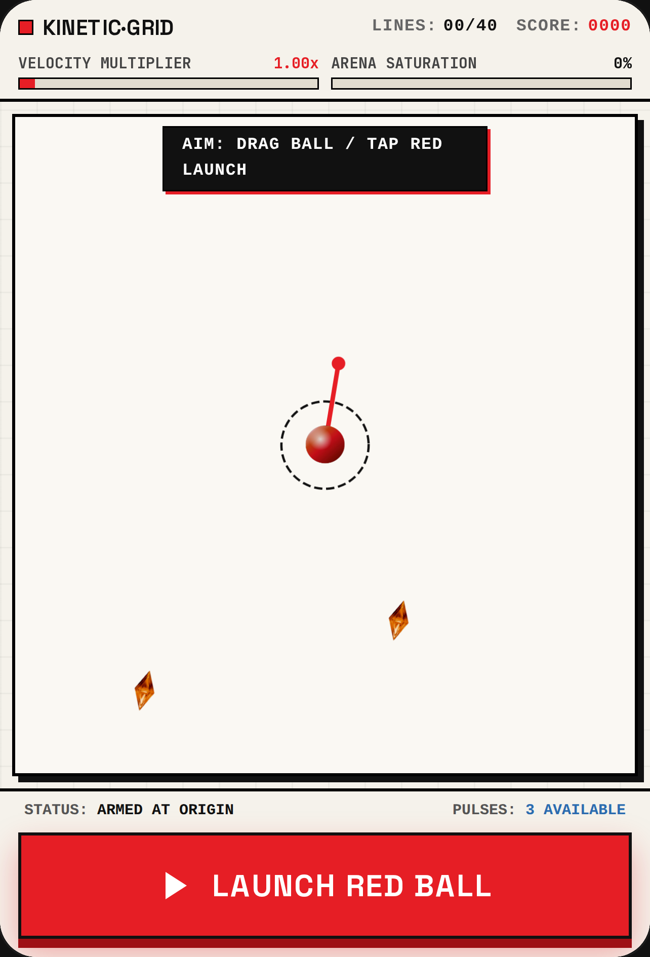 RED BALL · KINETIC LAUNCH cover