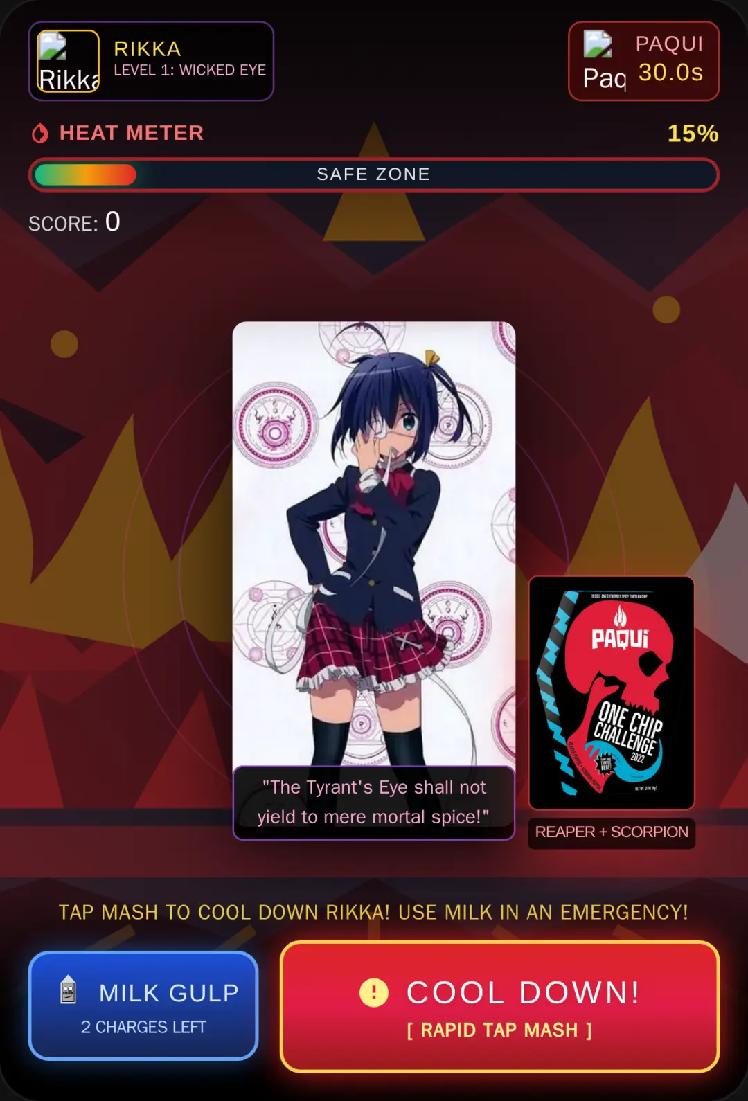 Rikka Paqui One Chip Challenge cover