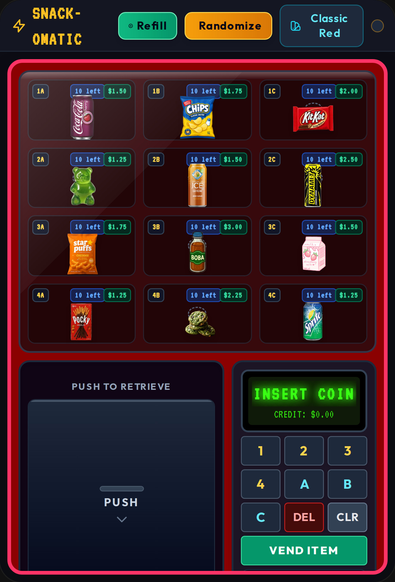 Retro Snack & Drink Vending Machine cover