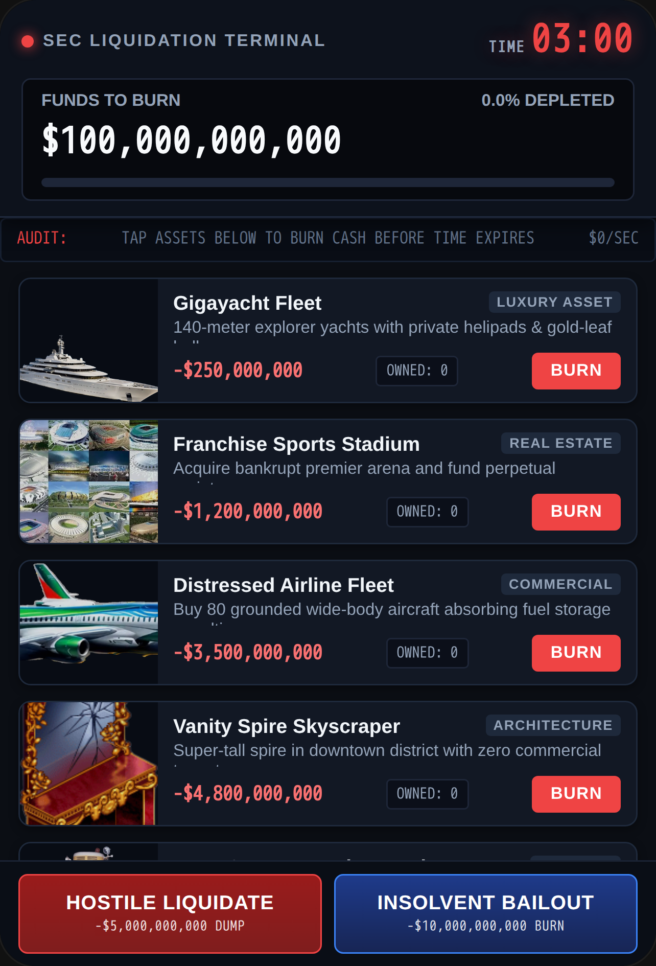 Billionaire Liquidation Terminal cover