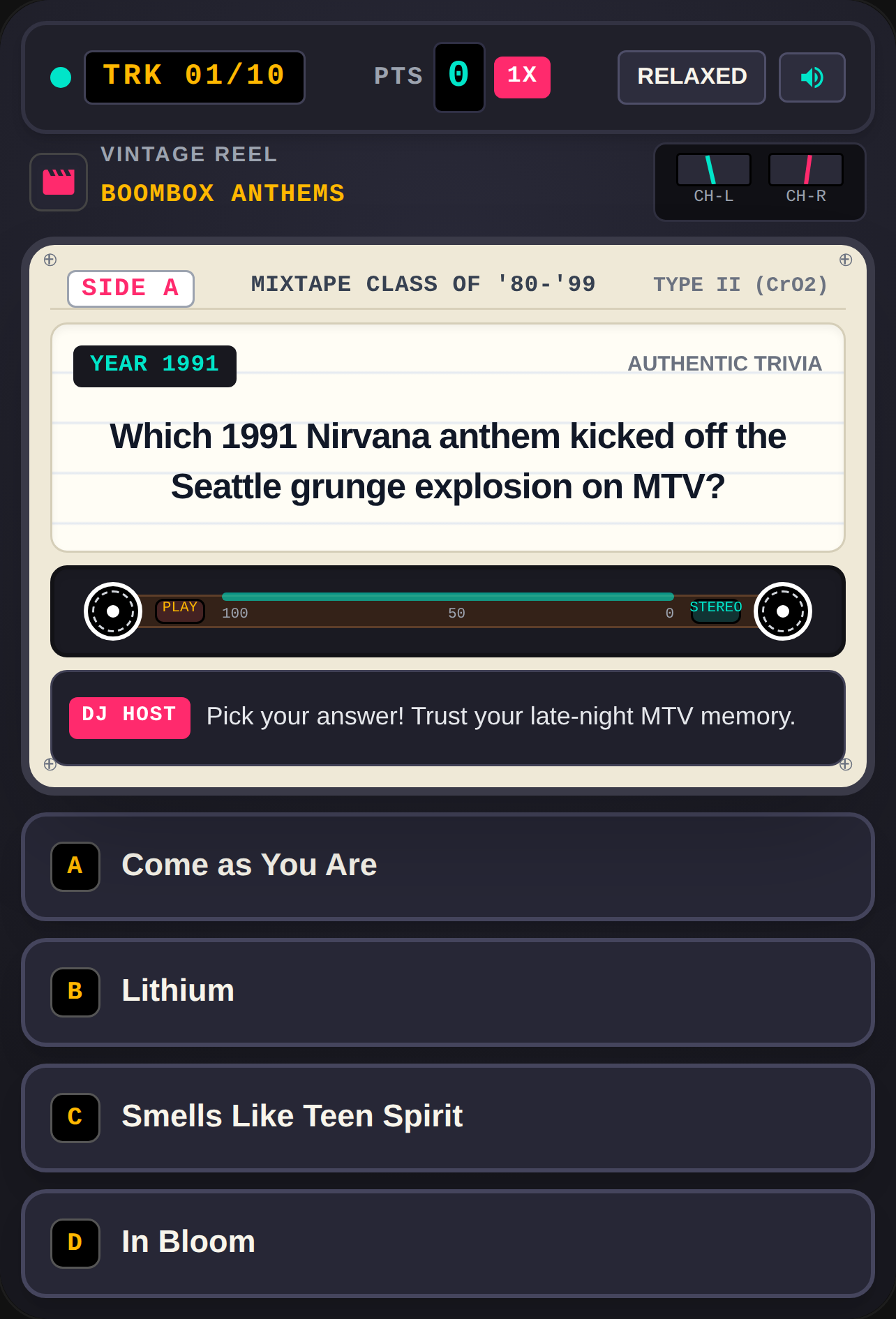 Mixtape Trivia: 80s & 90s Pop Culture cover