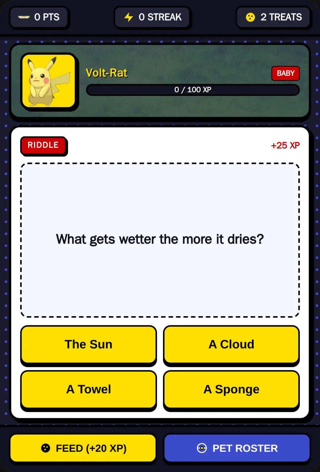 PokéQuiz: Pet Evolution (my first game I made) pokèmon cover