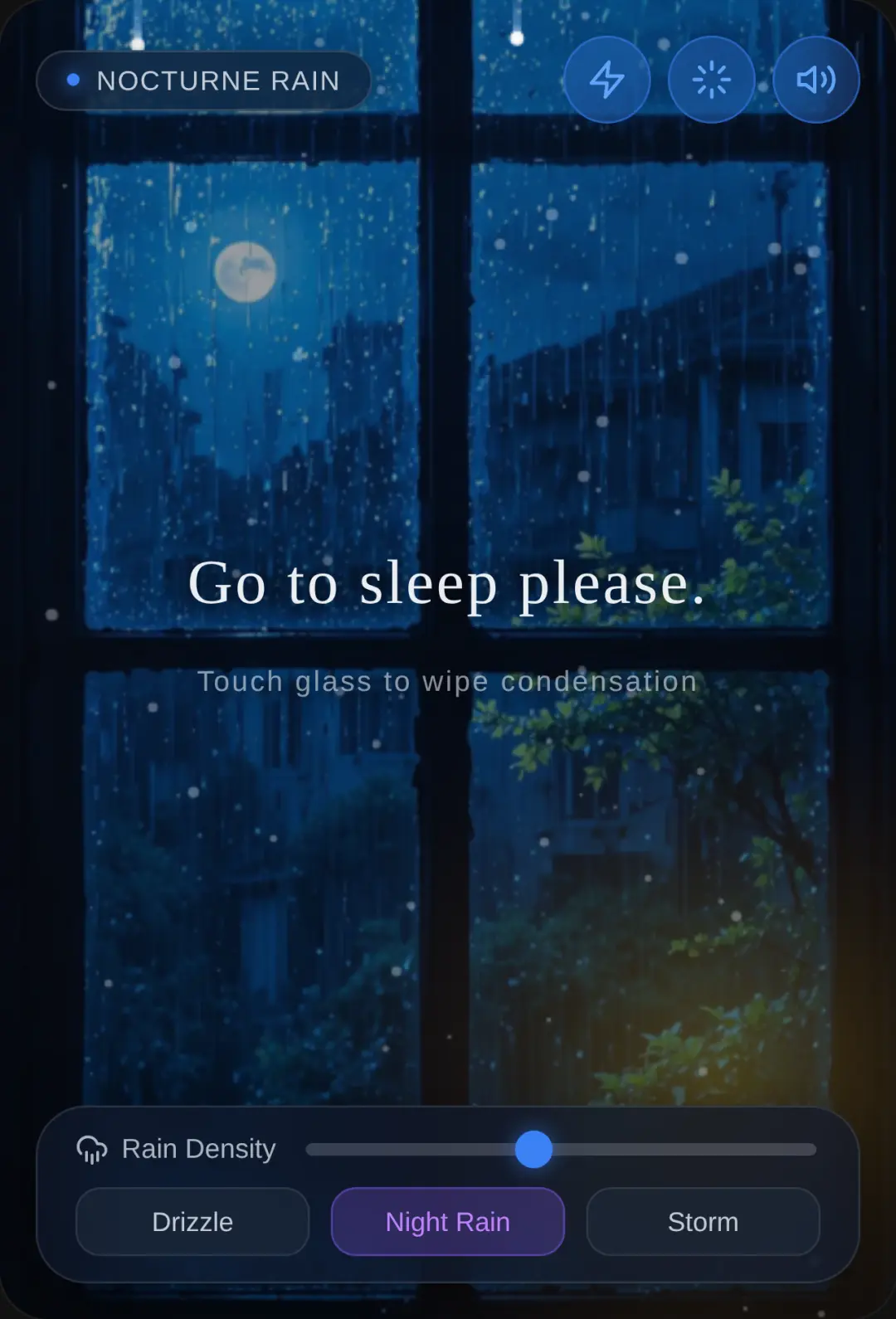 Go To Sleep Please - Ambient Rainy Window cover