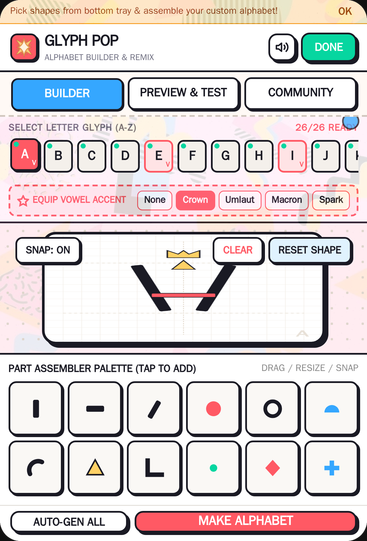 GlyphPop - Alphabet Maker and Remix cover