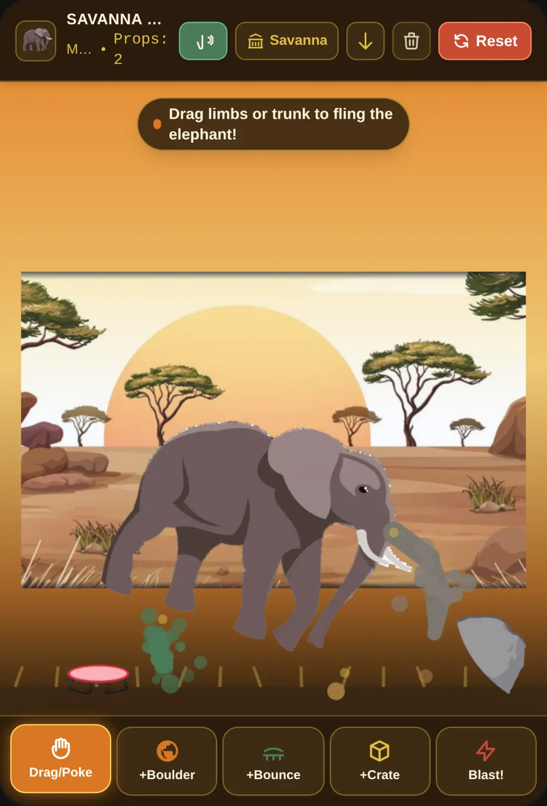 African Bush Elephant Ragdoll Sandbox cover