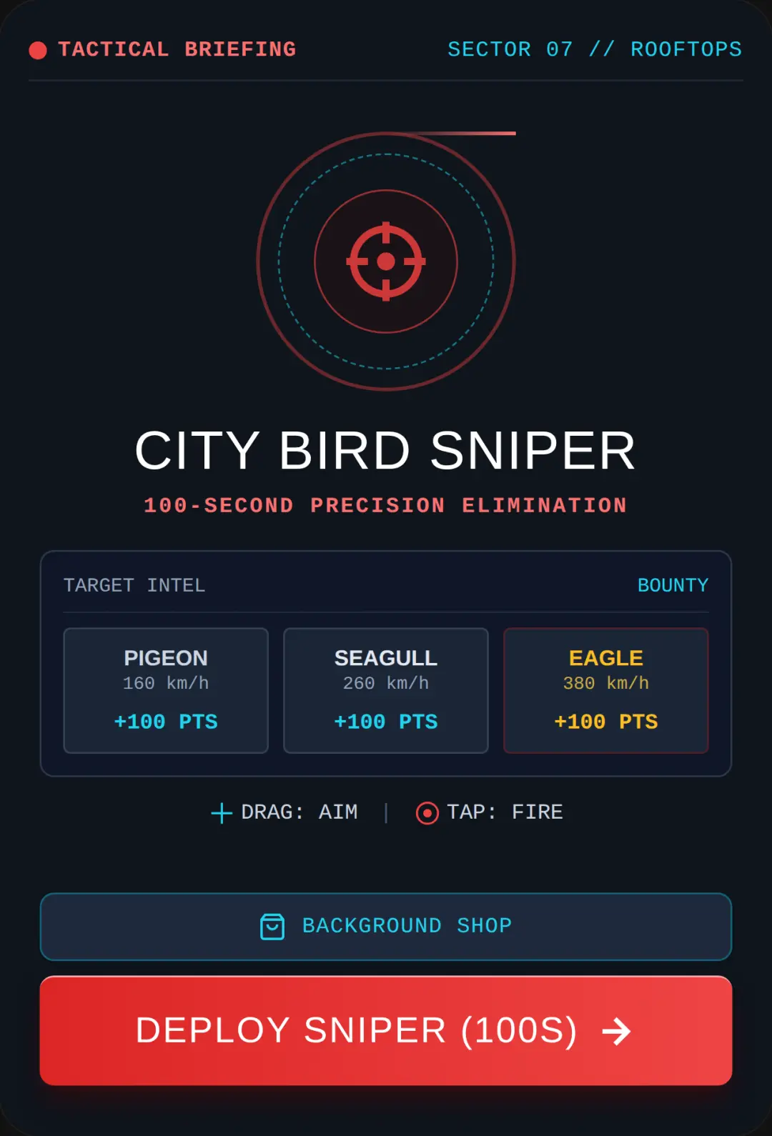 City Bird Sniper hunt the bird for free pts cover