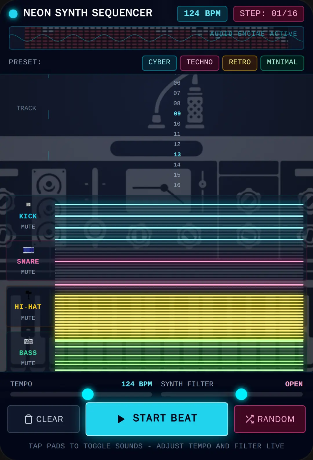 Neon Synth Loop Sequencer cover