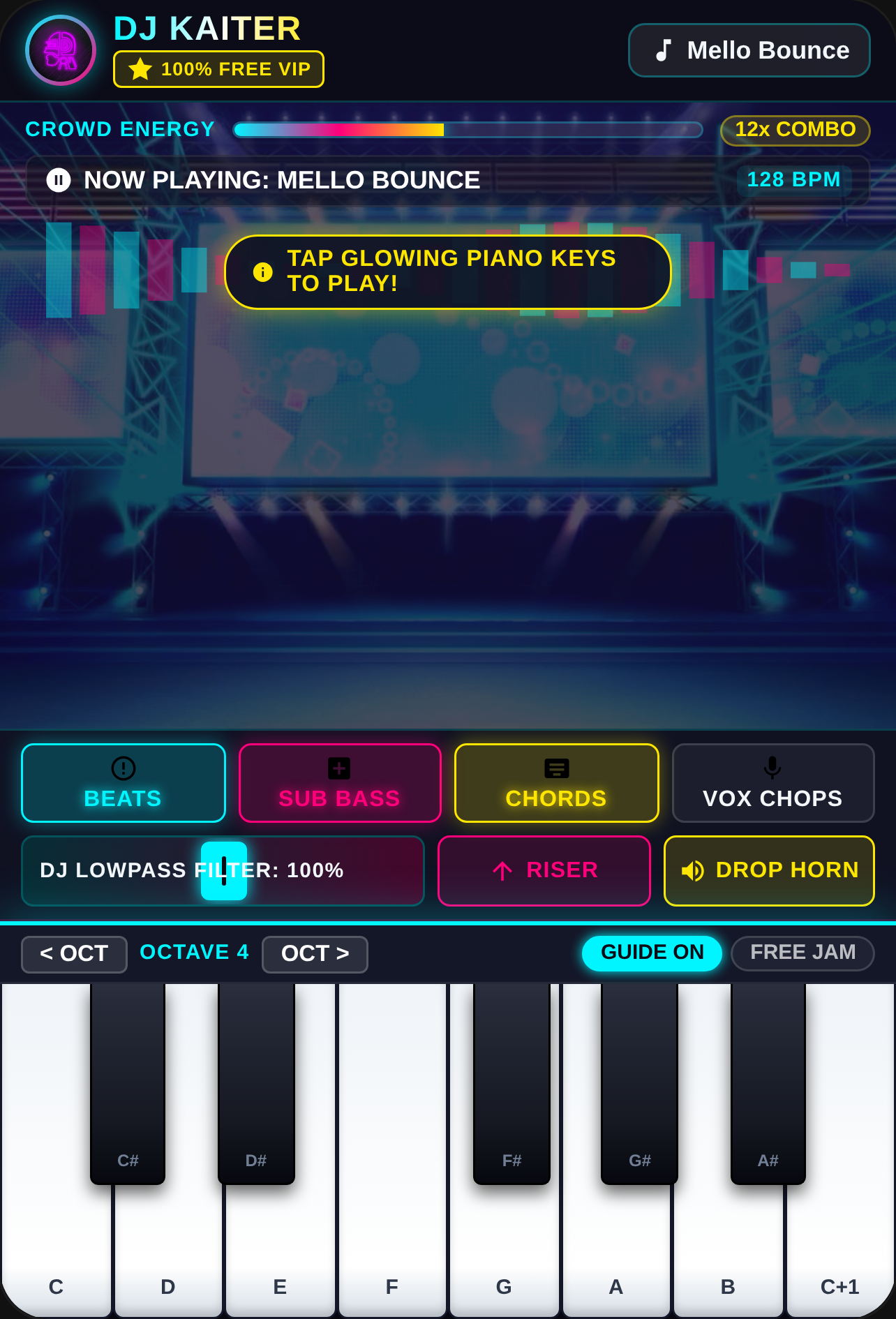 DJ Kaiter - 100% Free Festival Piano Deck cover