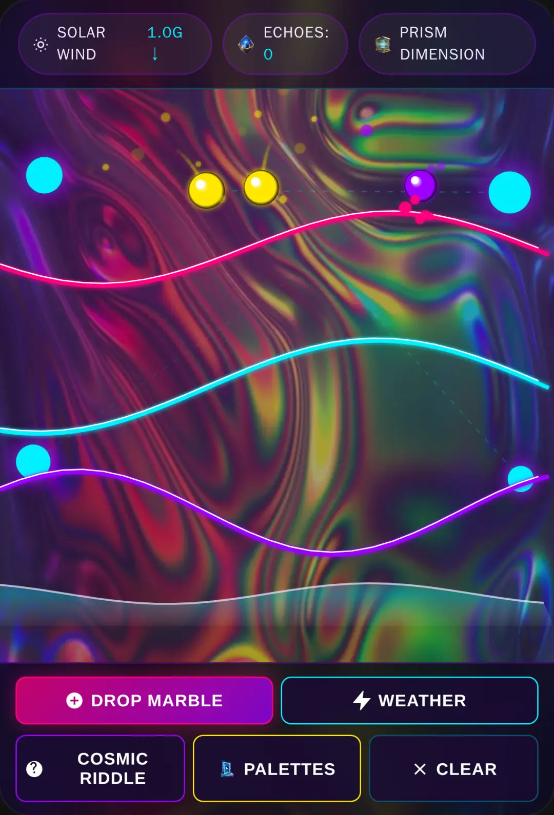 Cosmic Neon Waves · Physics Simulation cover