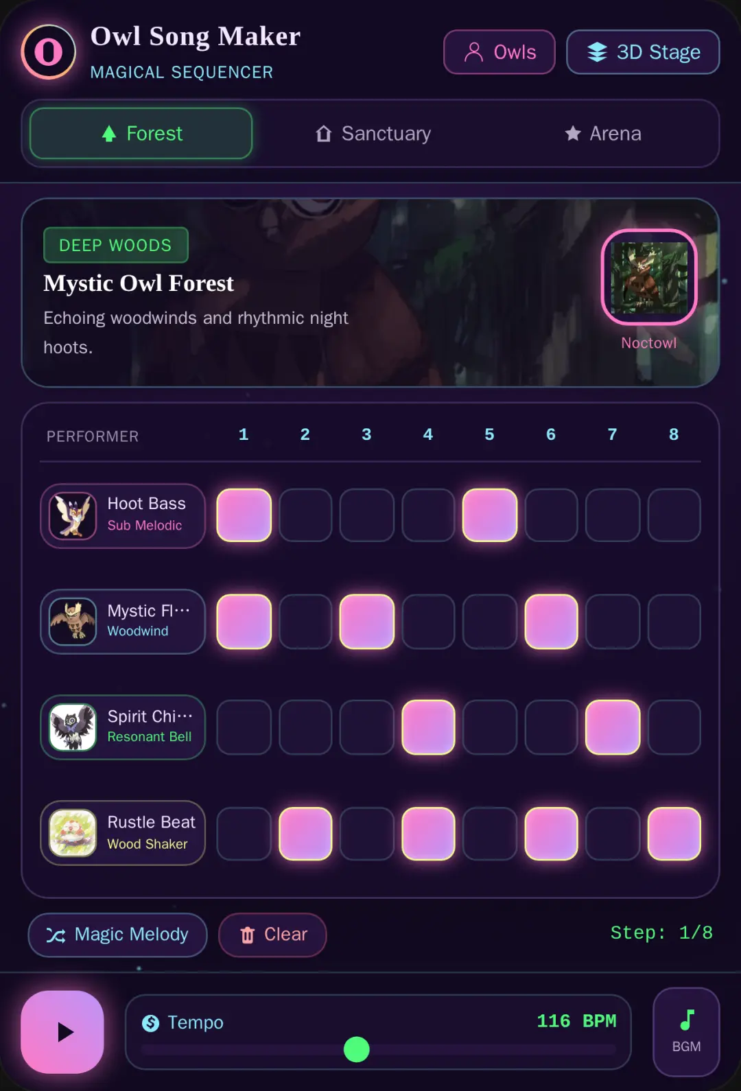 Owl Song Maker — Magical Sanctuary Sequencer cover