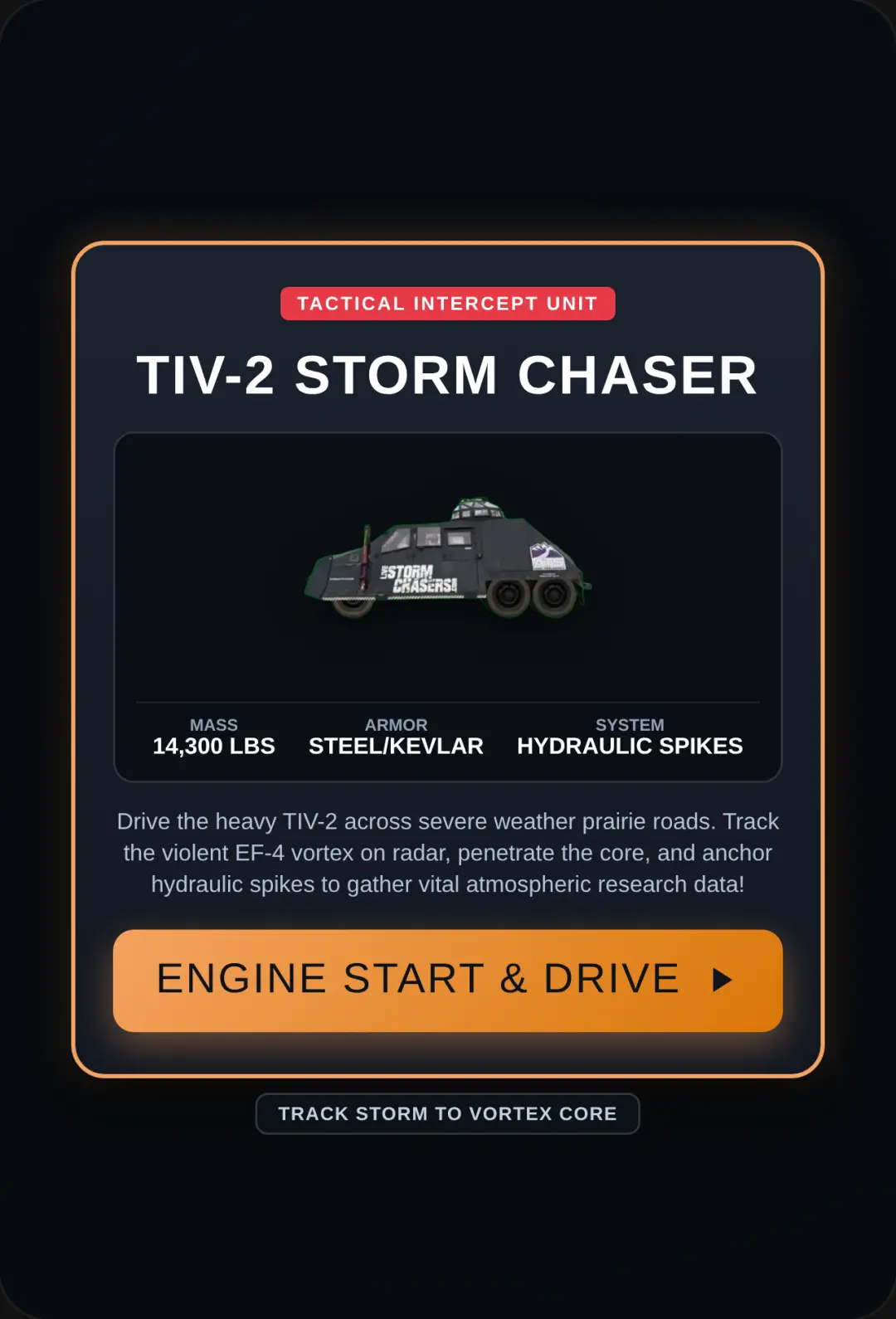 TIV-2 Storm Chaser: Drive Simulator cover