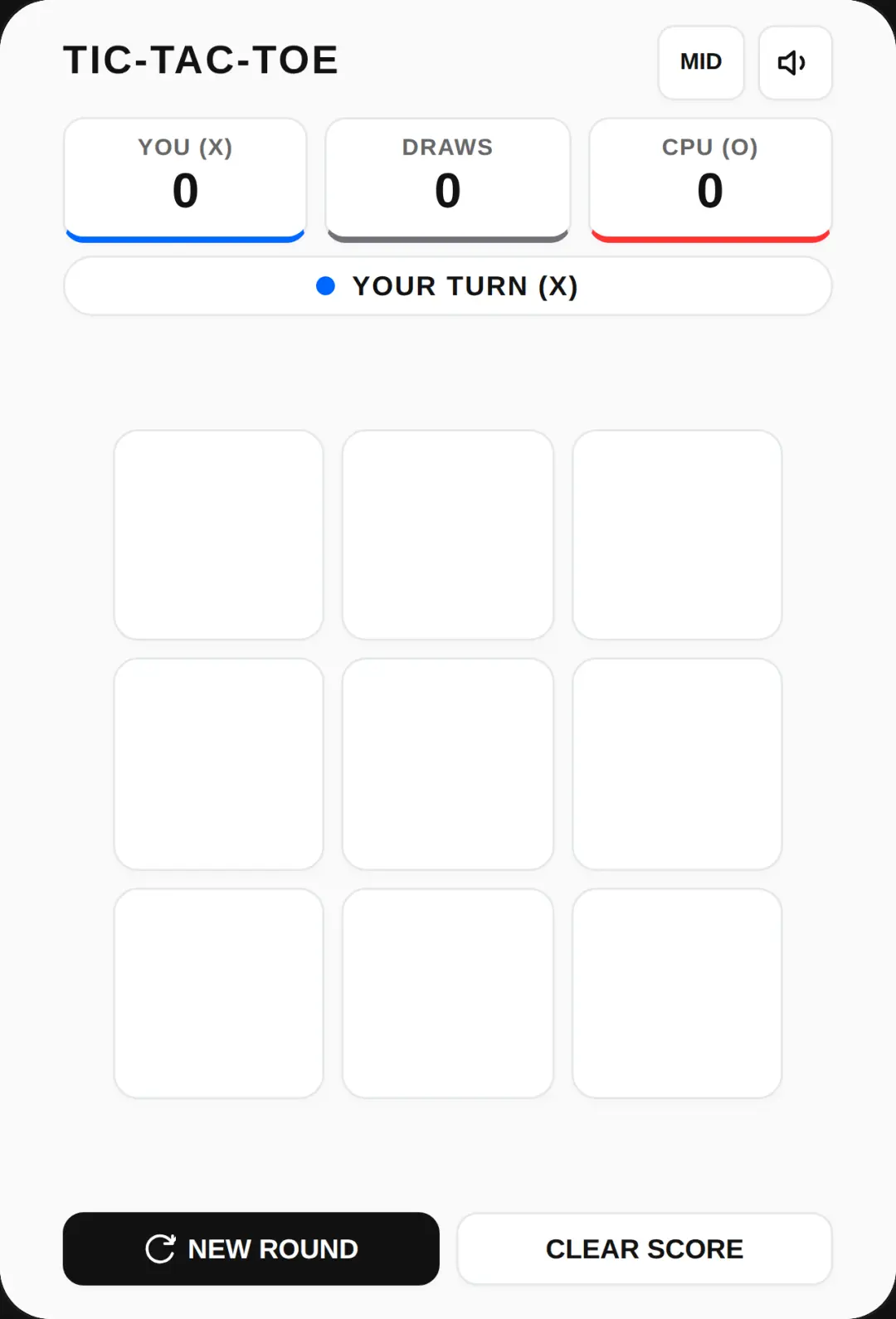 Tic-Tac-Toe For lover of this game And also support meh cover