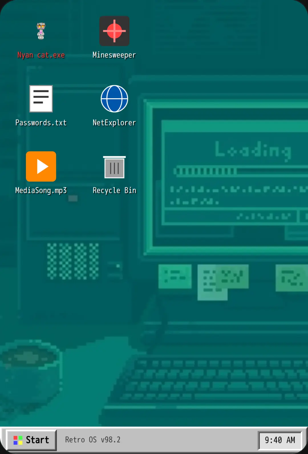 Retro OS - Nyan Cat.exe Virus Simulator cover