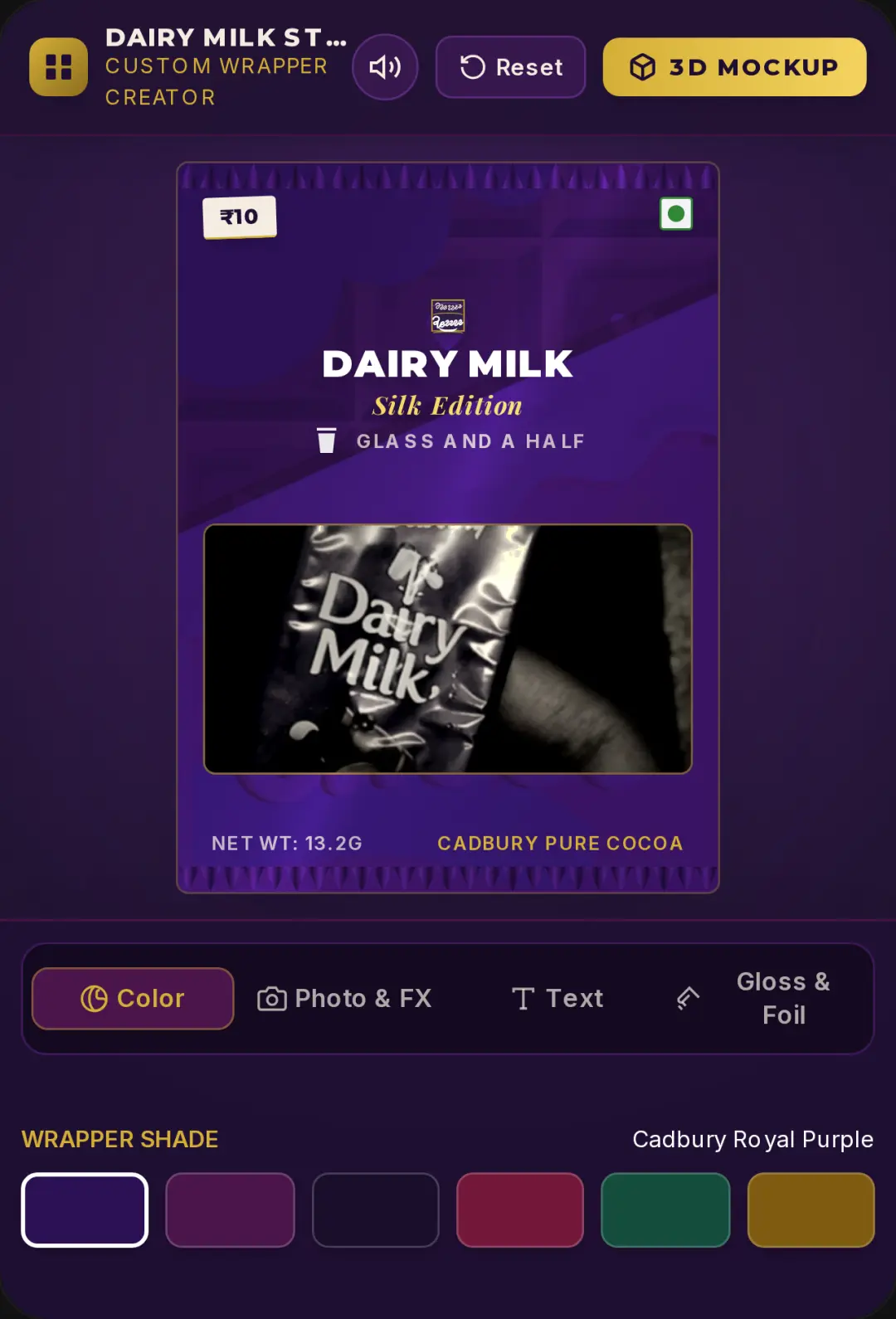 Dairy Milk Cover Studio cover