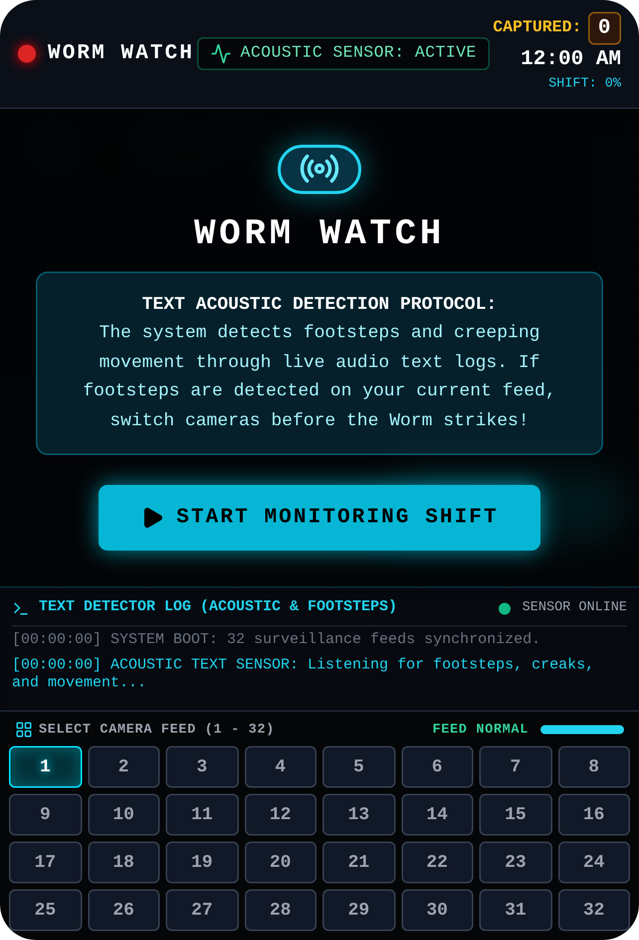 Worm Watch - Text Footstep Detector cover