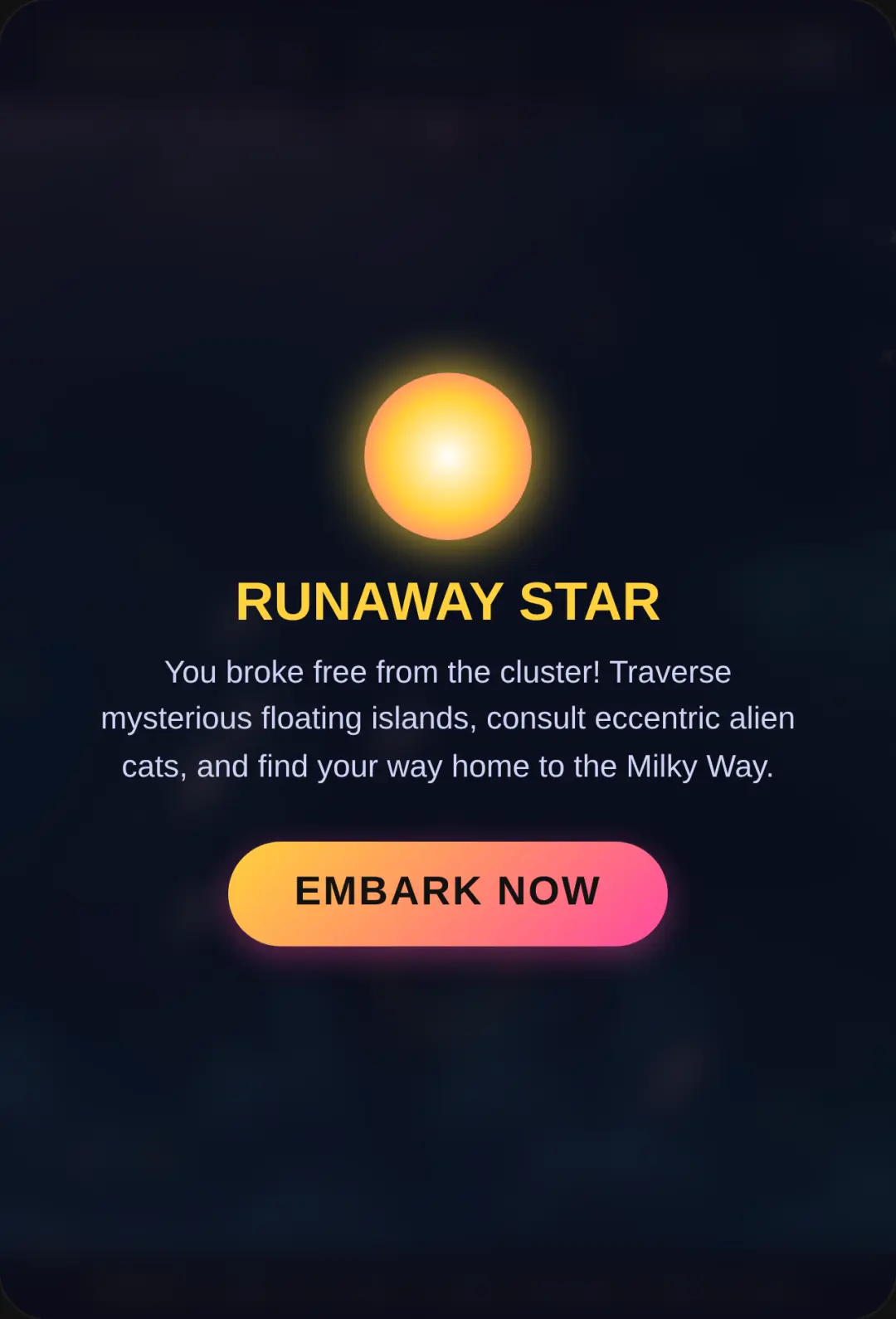 Runaway Star: Cosmic Journey cover