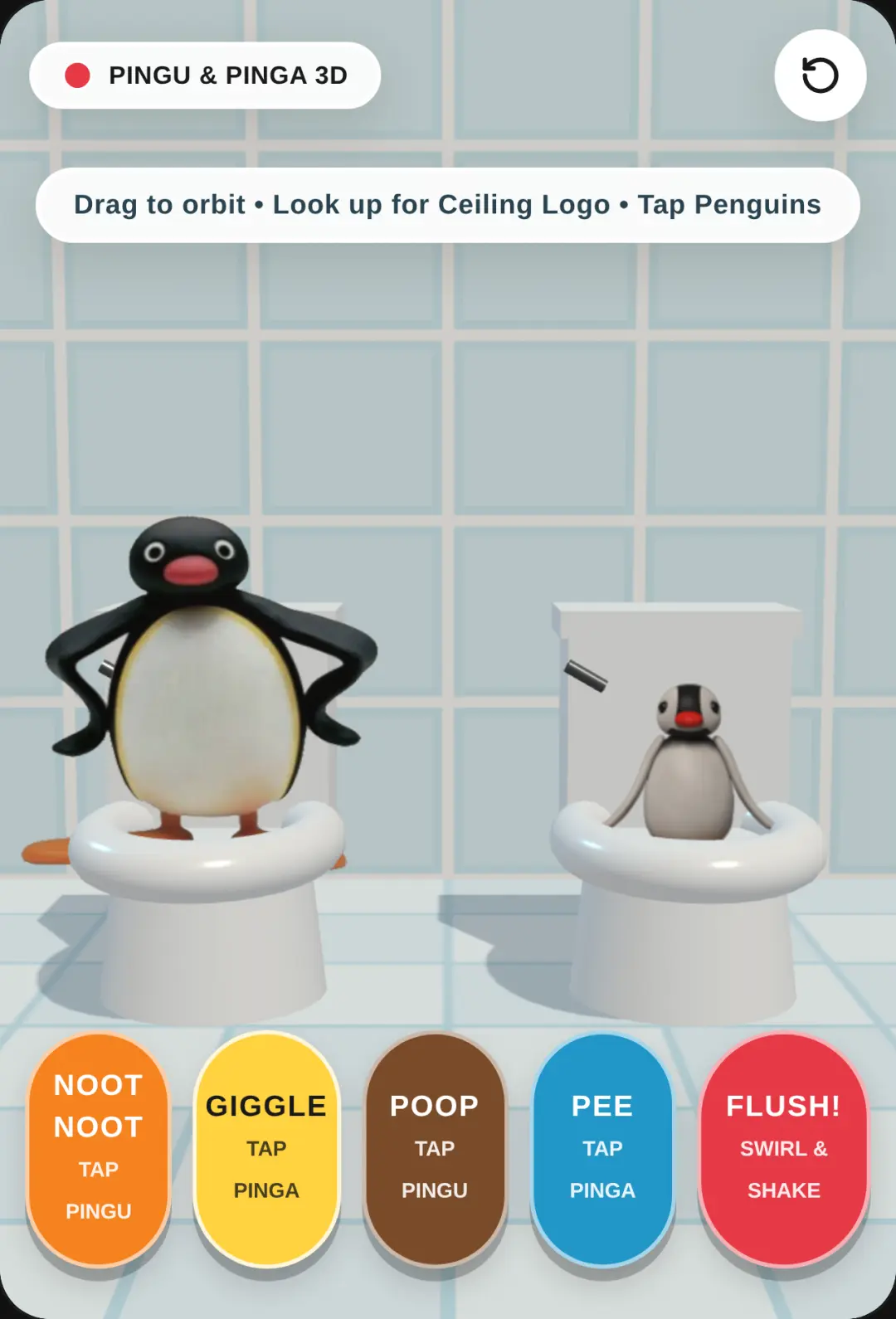 Pingu & Pinga 3D Bathroom Diorama cover