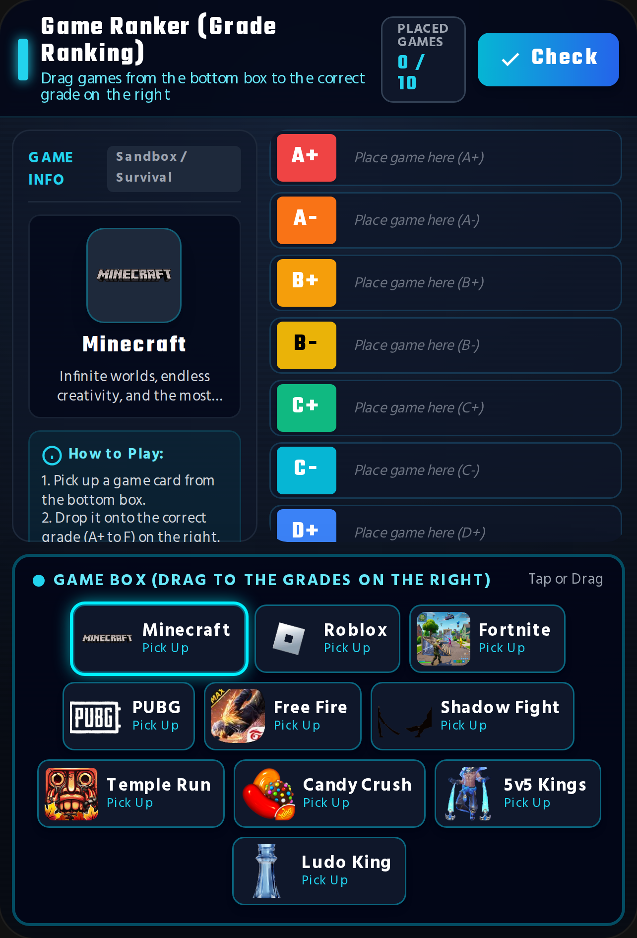 Game Ranker - Grade the Games cover