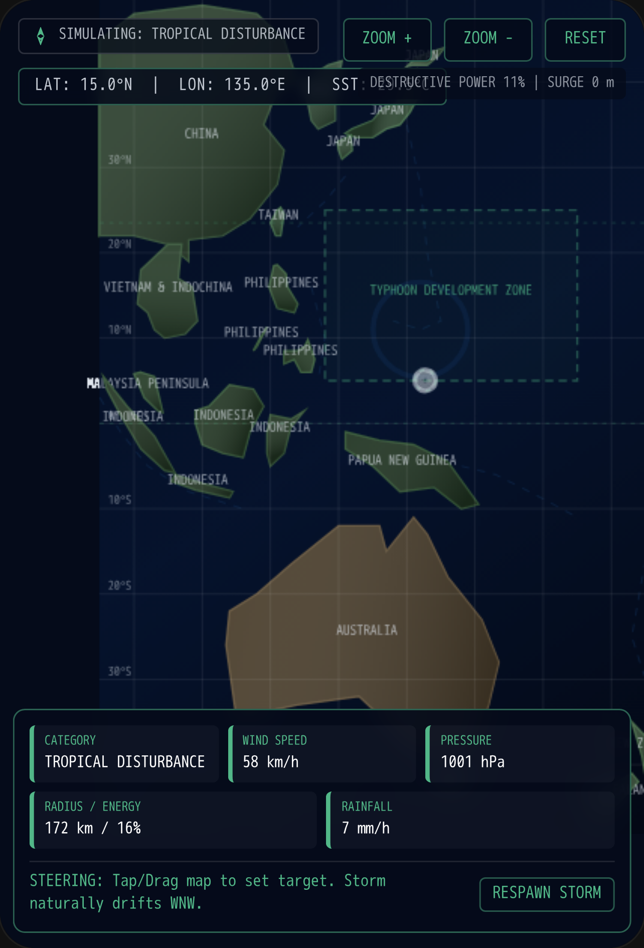 Western Pacific Typhoon Simulator Map cover