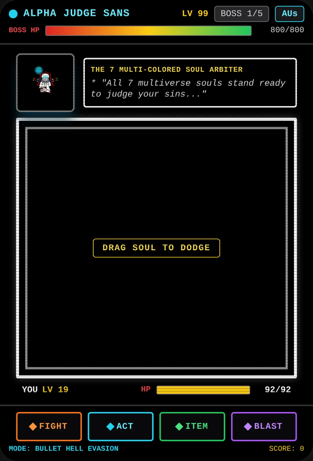 OP Sans AUs Explained - Bullet Hell Boss Rush cover