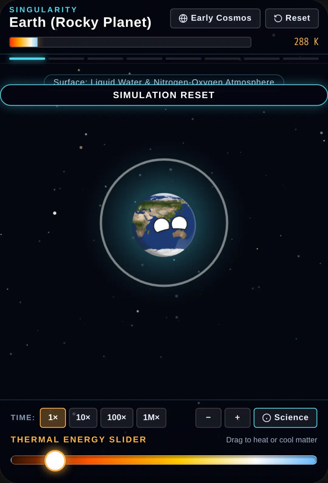 SINGULARITY — Cosmic Evolution Simulator cover