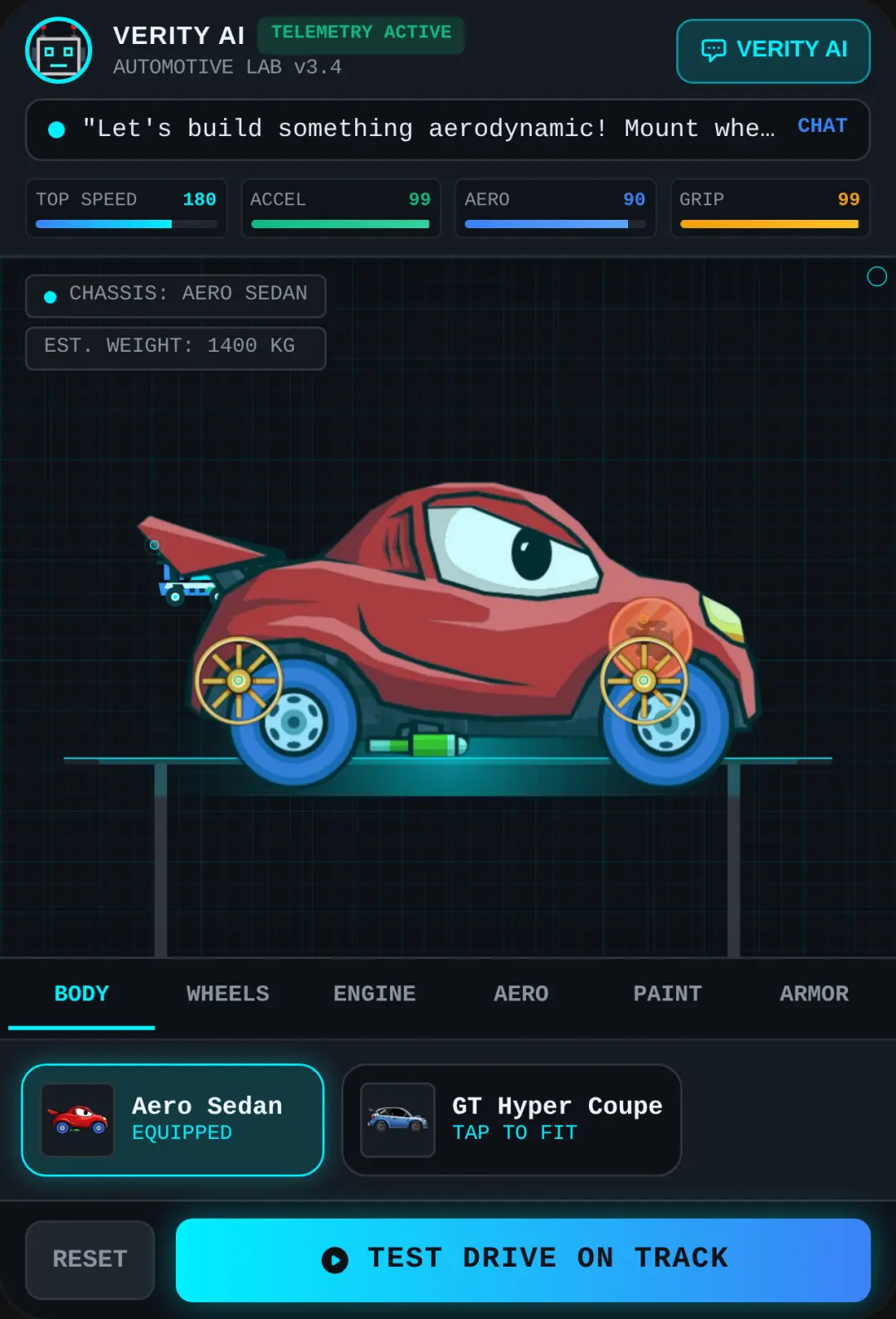 Verity AI Auto-Lab - Car Builder and Test Drive cover