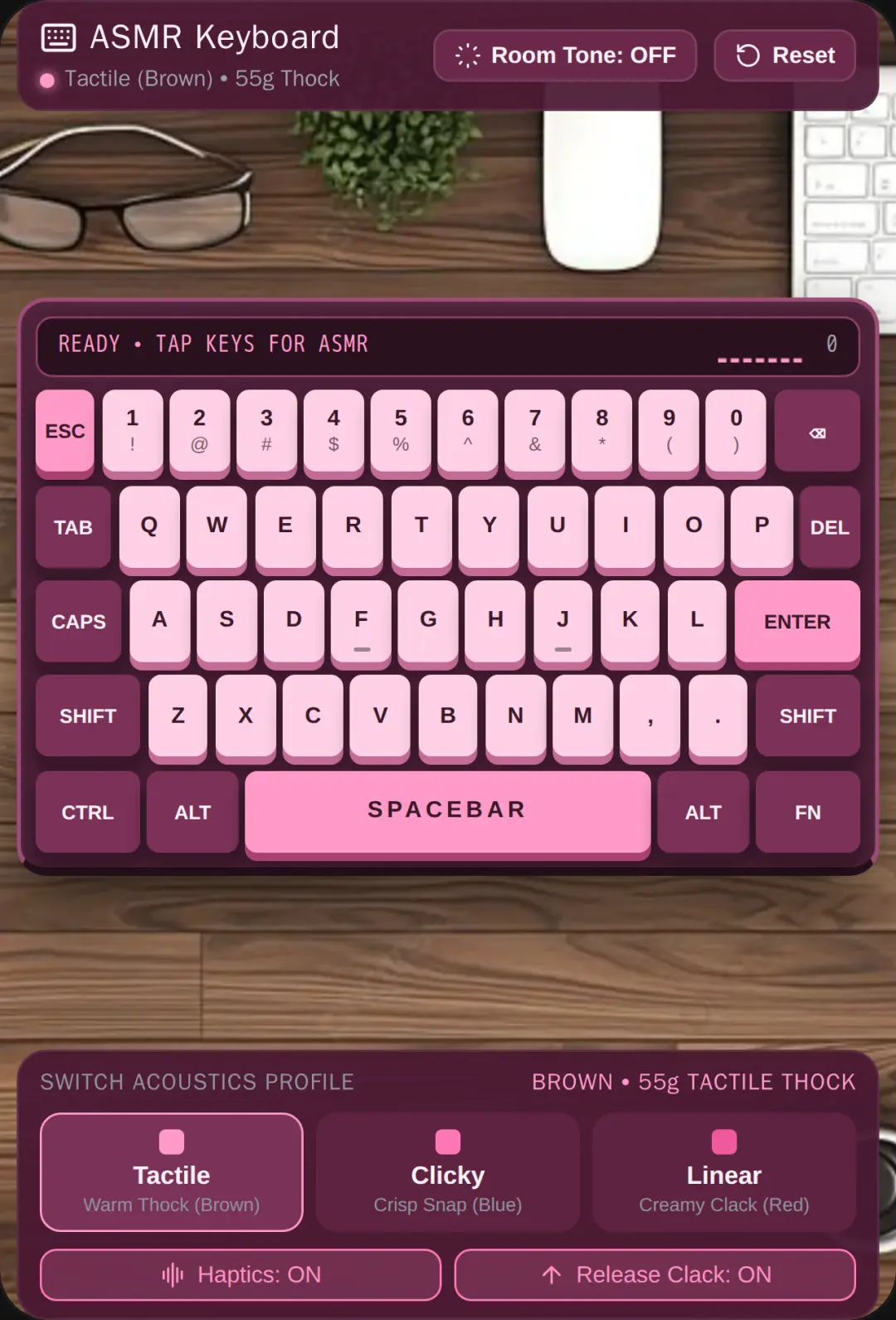 ASMR keyboard cover