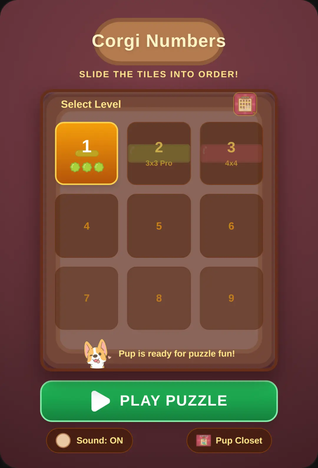 Corgi Number Puzzle cover