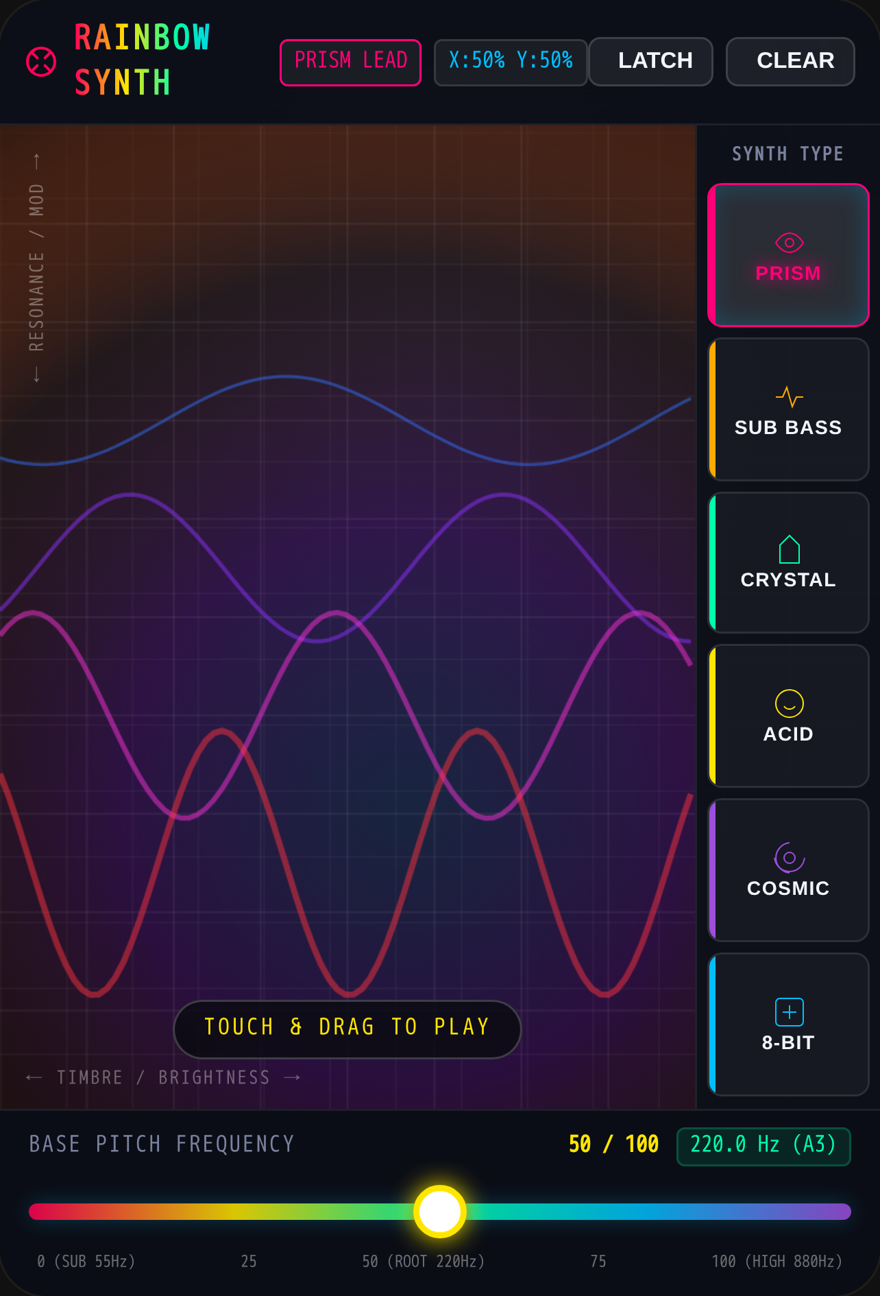 Rainbow XY Synthesizer cover