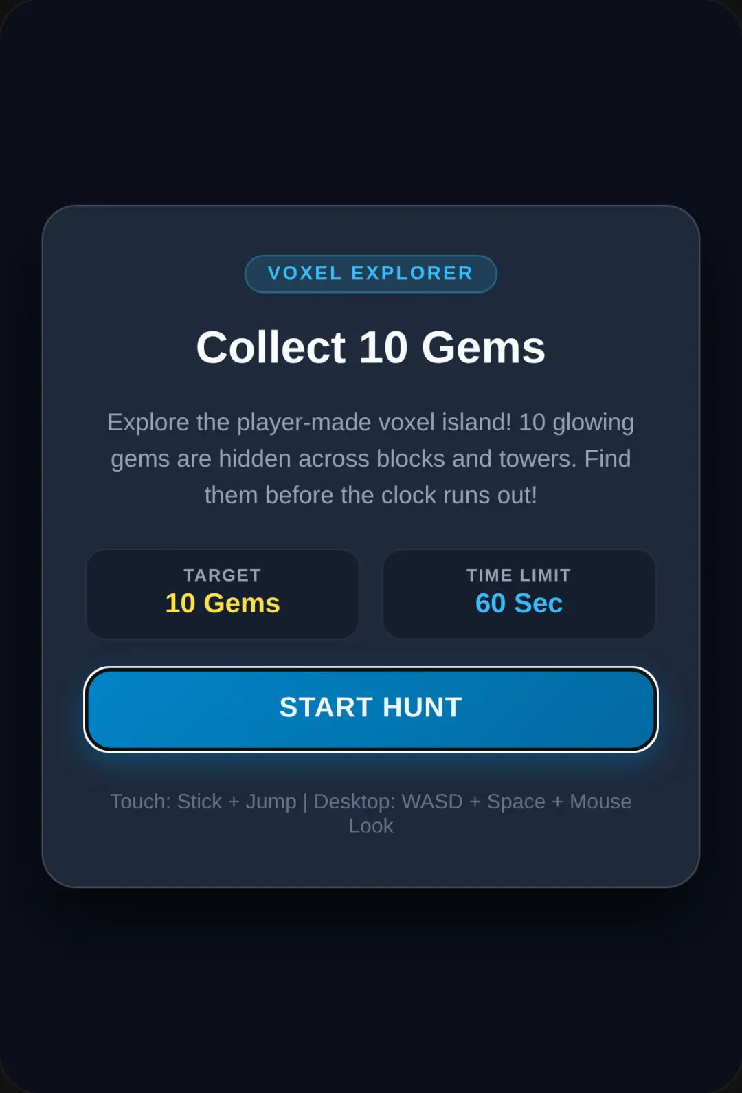 Voxel Gem Hunt 3D cover