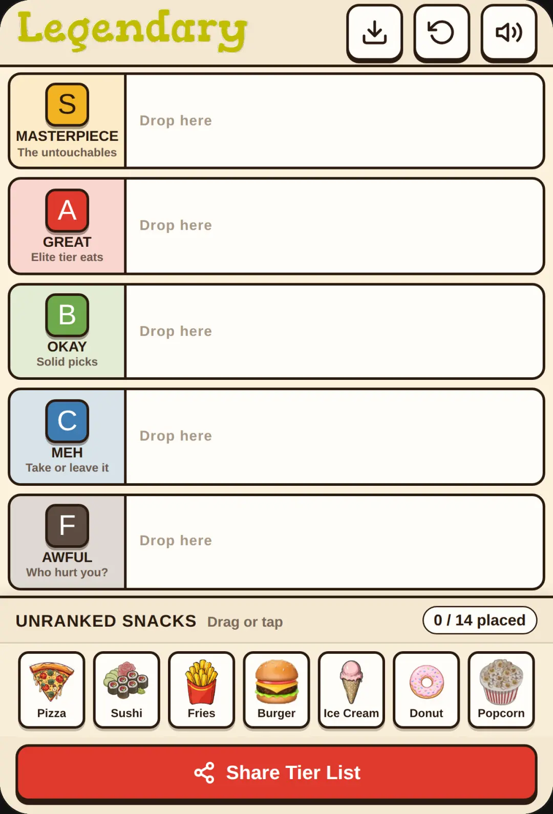 Snack Tier List cover