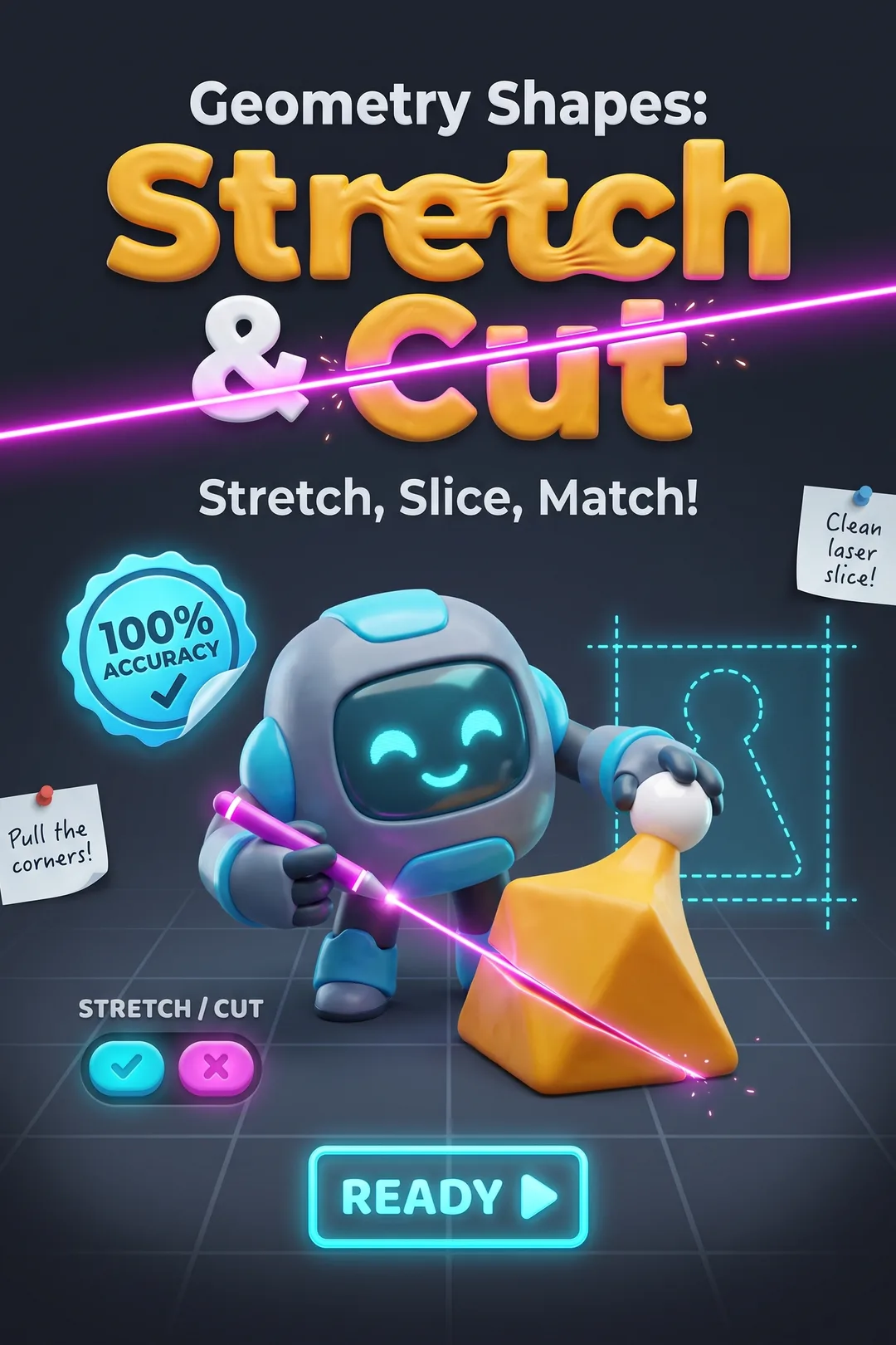 Geometry Shapes: Stretch & Cut