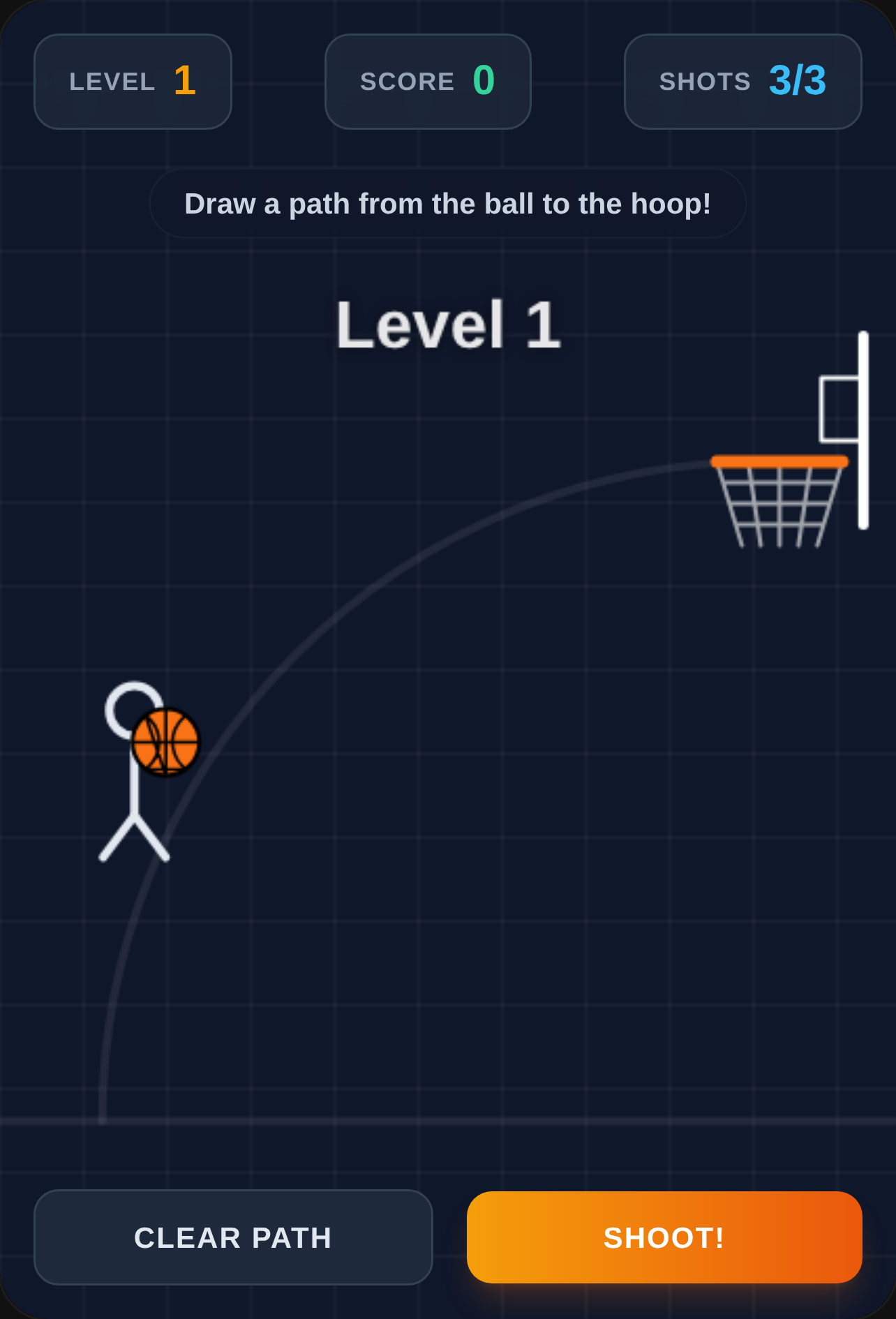Stickman Basketball Draw and Shoot