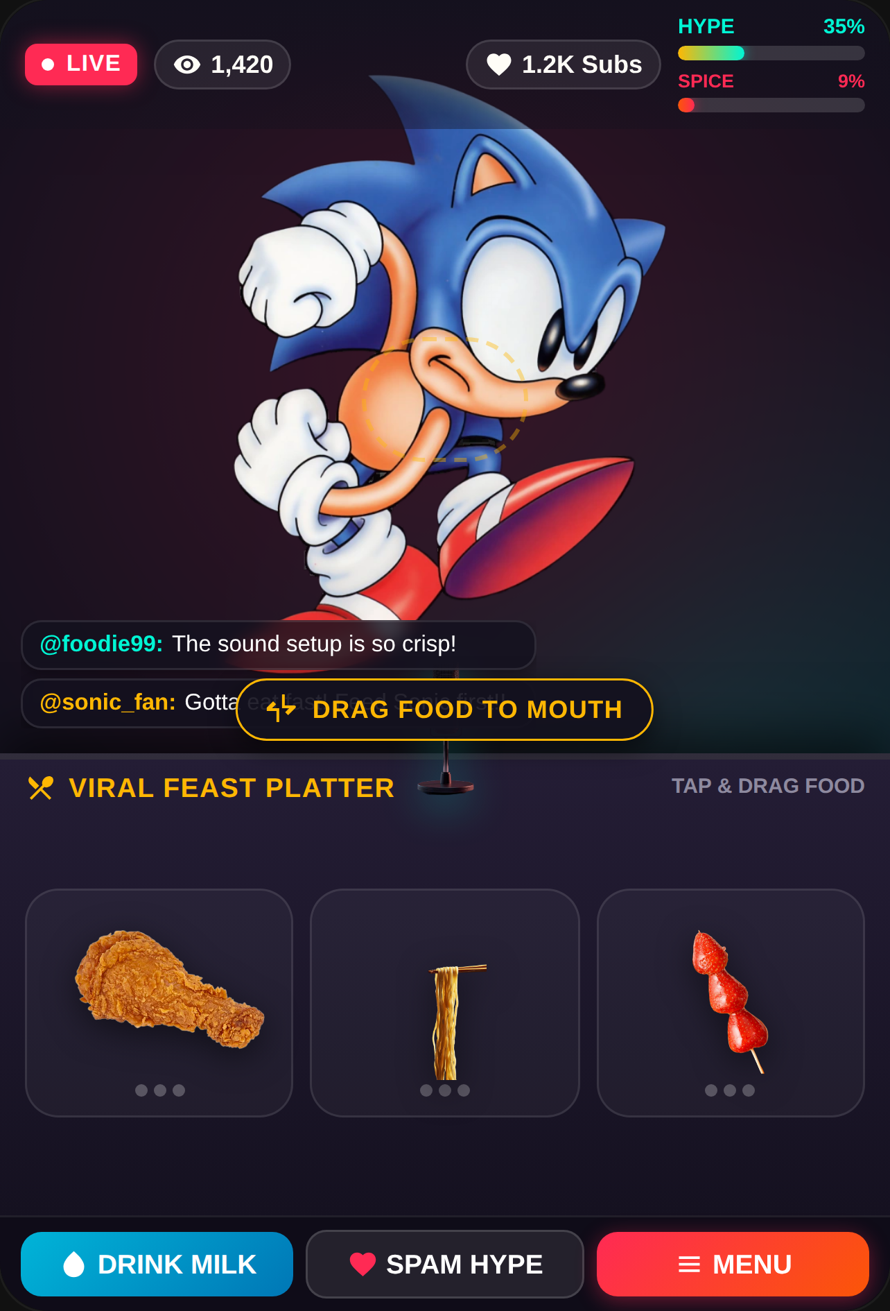 Sonic ASMR Mukbang Live cover