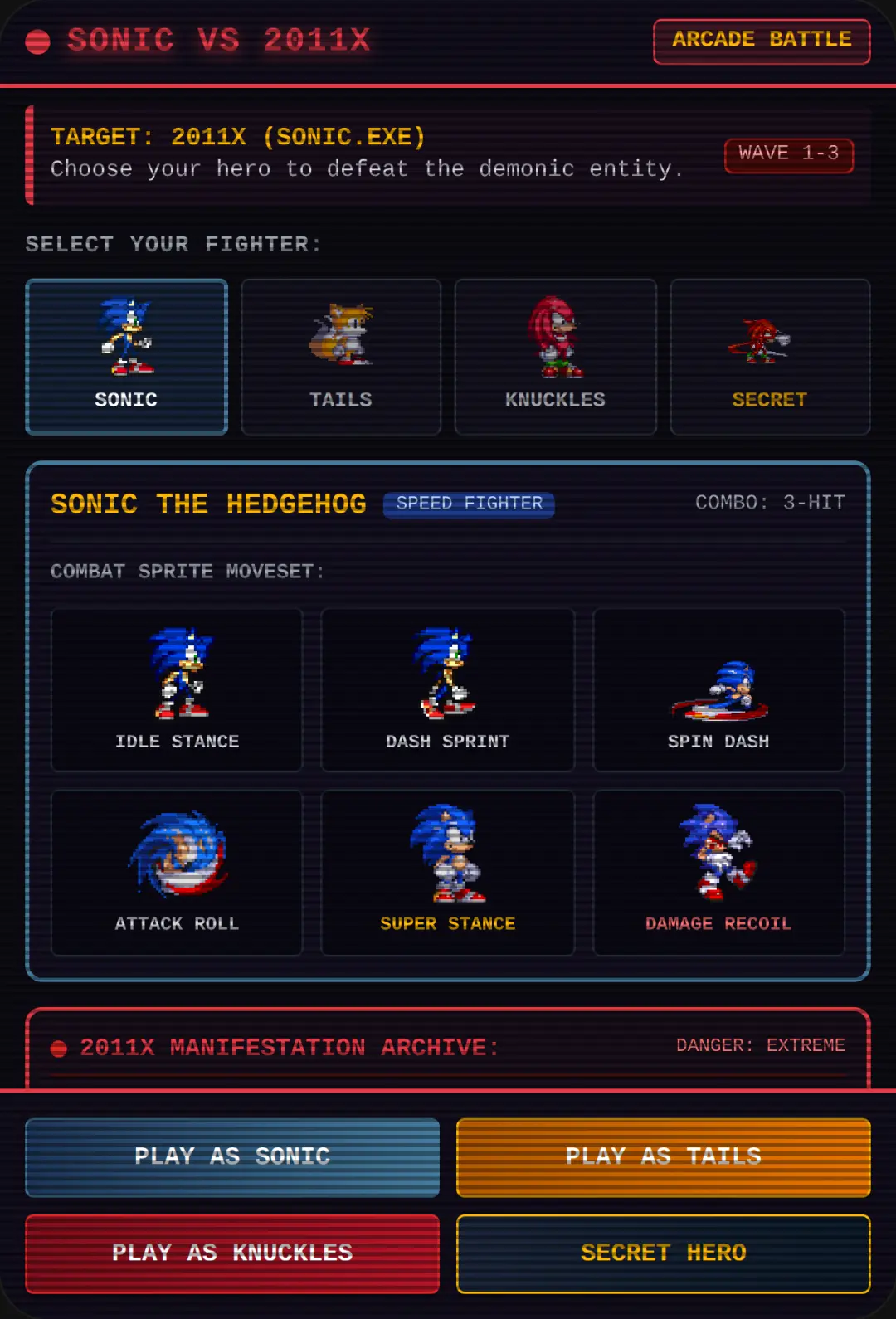SONIC vs 2011x cover