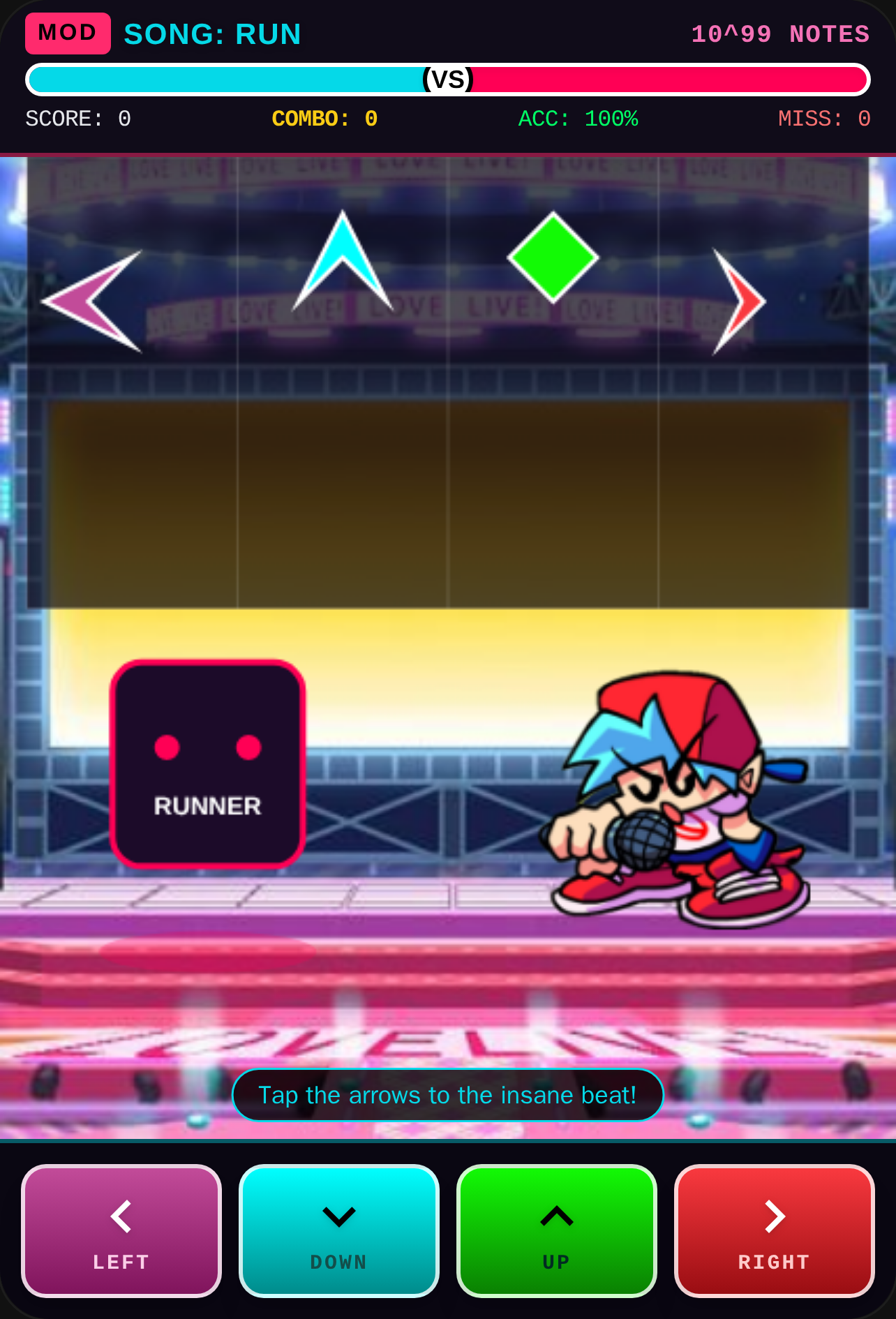FNF: RUN - Impossible Note Mod cover