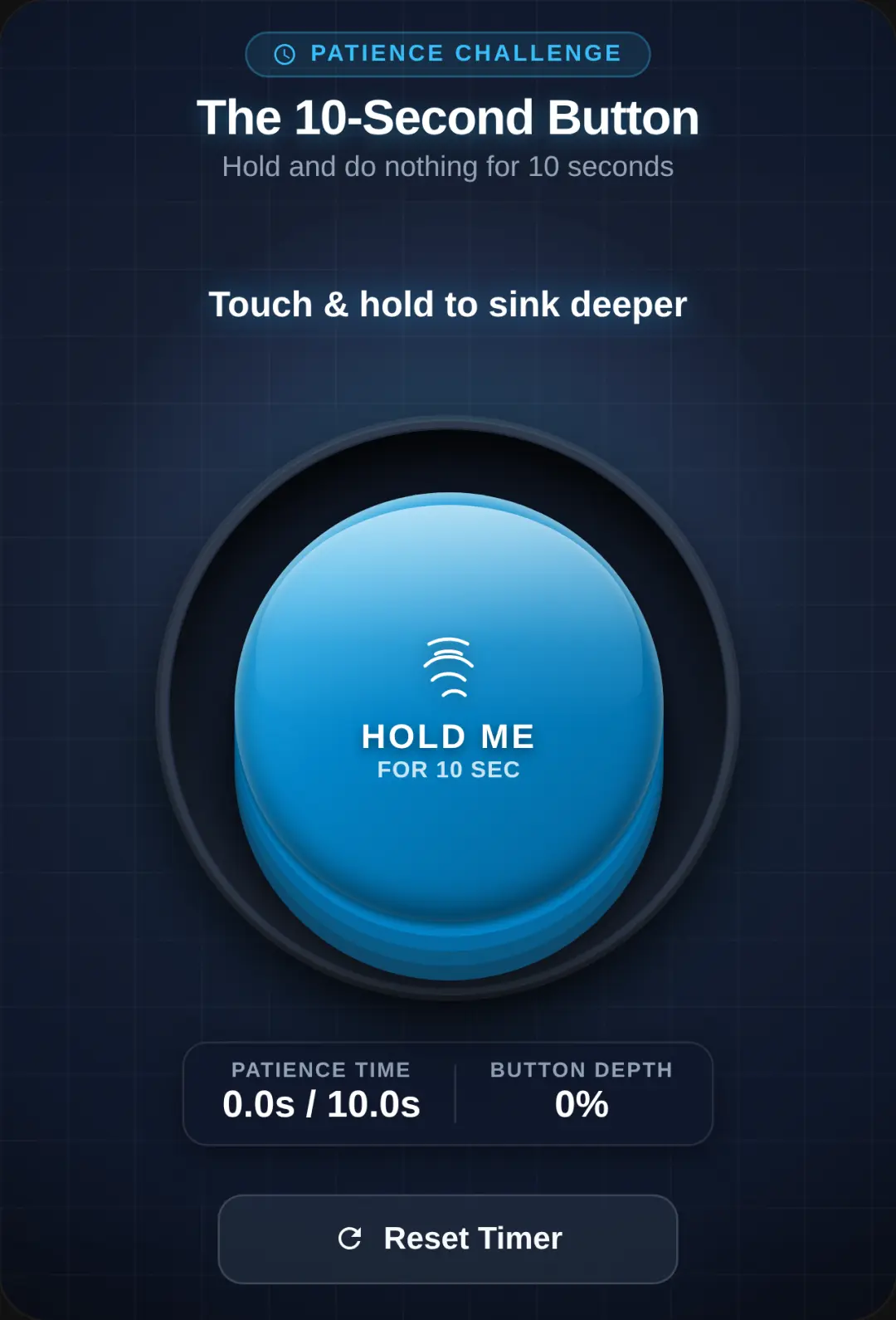 The 10-Second Button cover