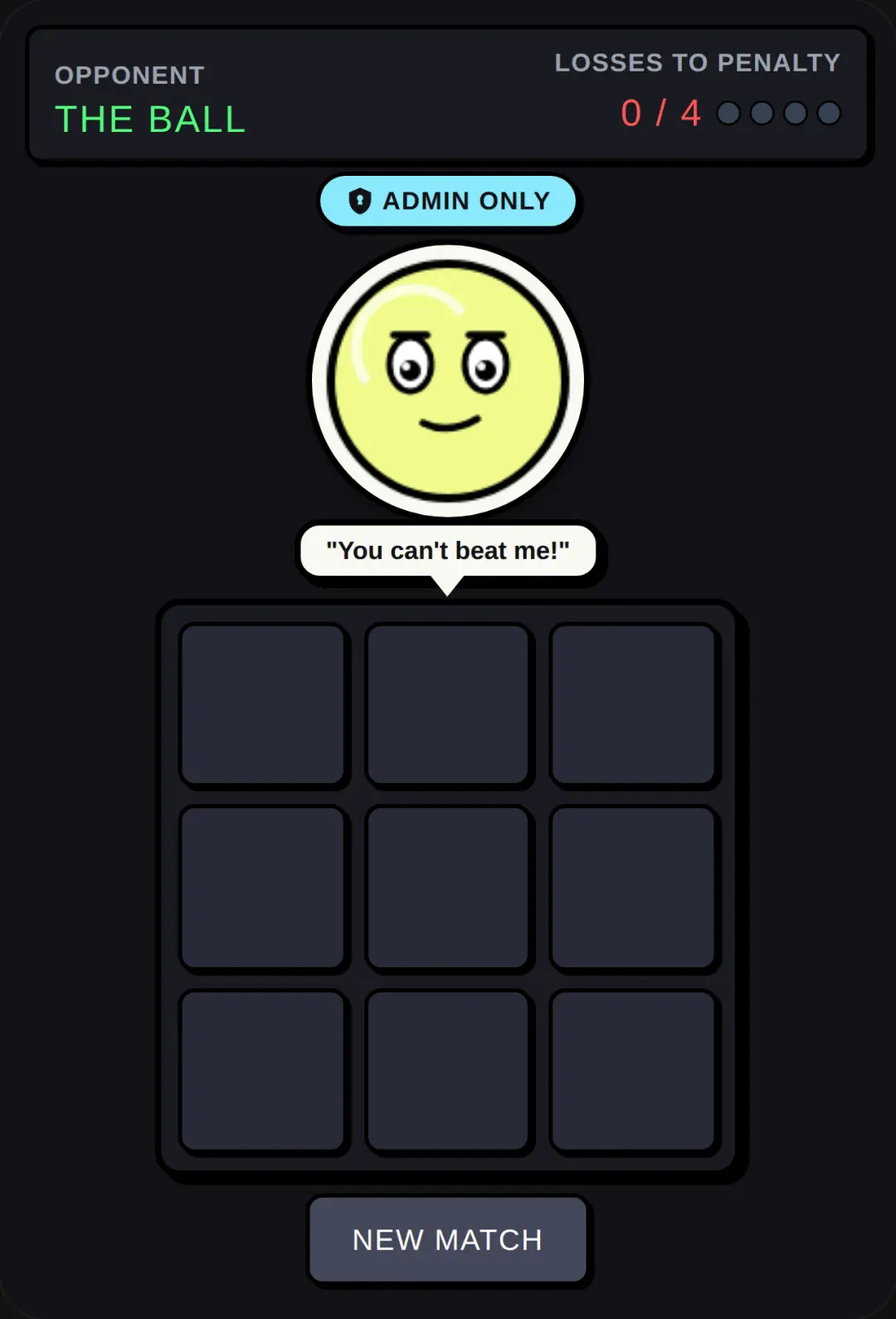 Tic-Tac-Toe vs The Ball cover