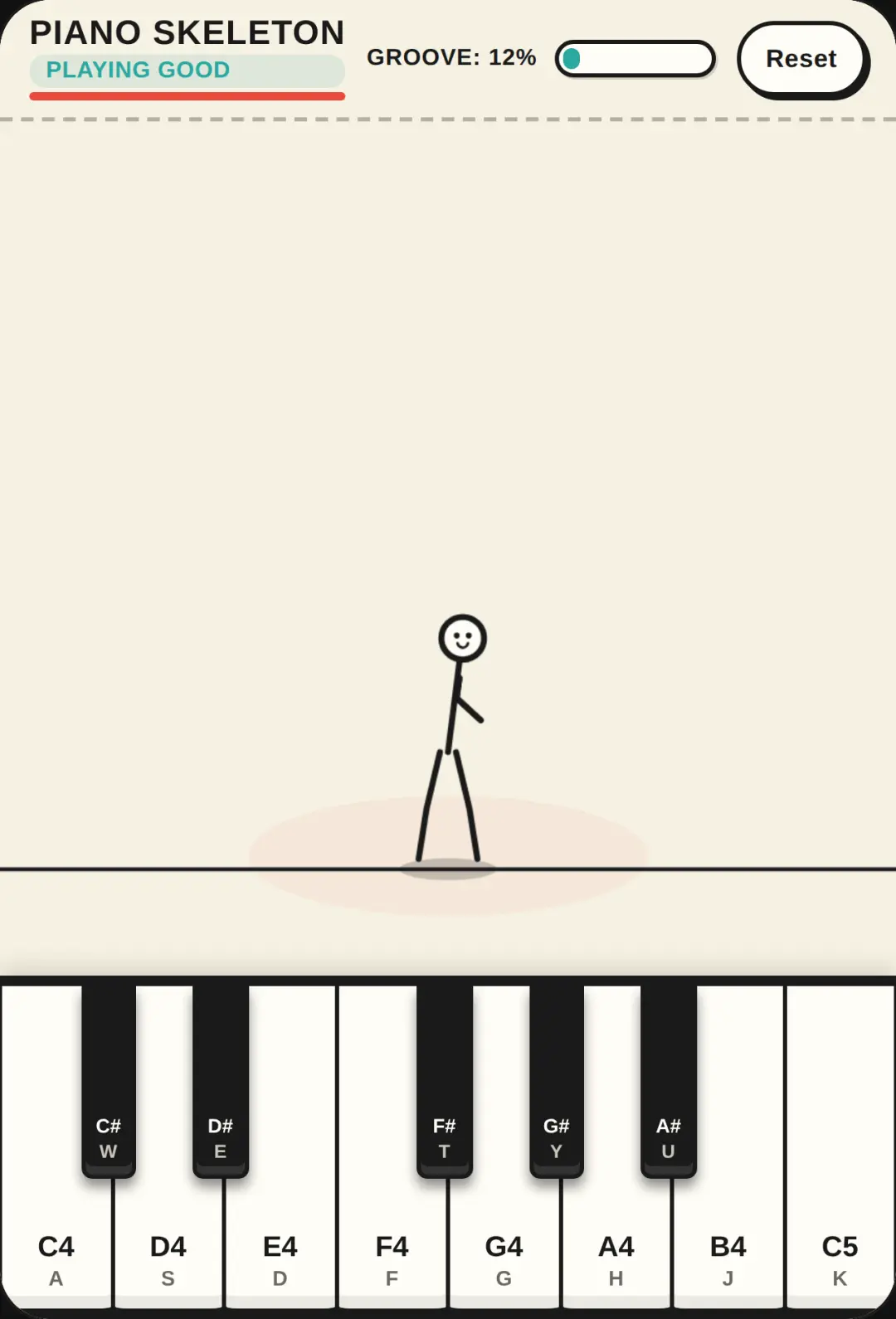 Dancing Skeleton Piano cover