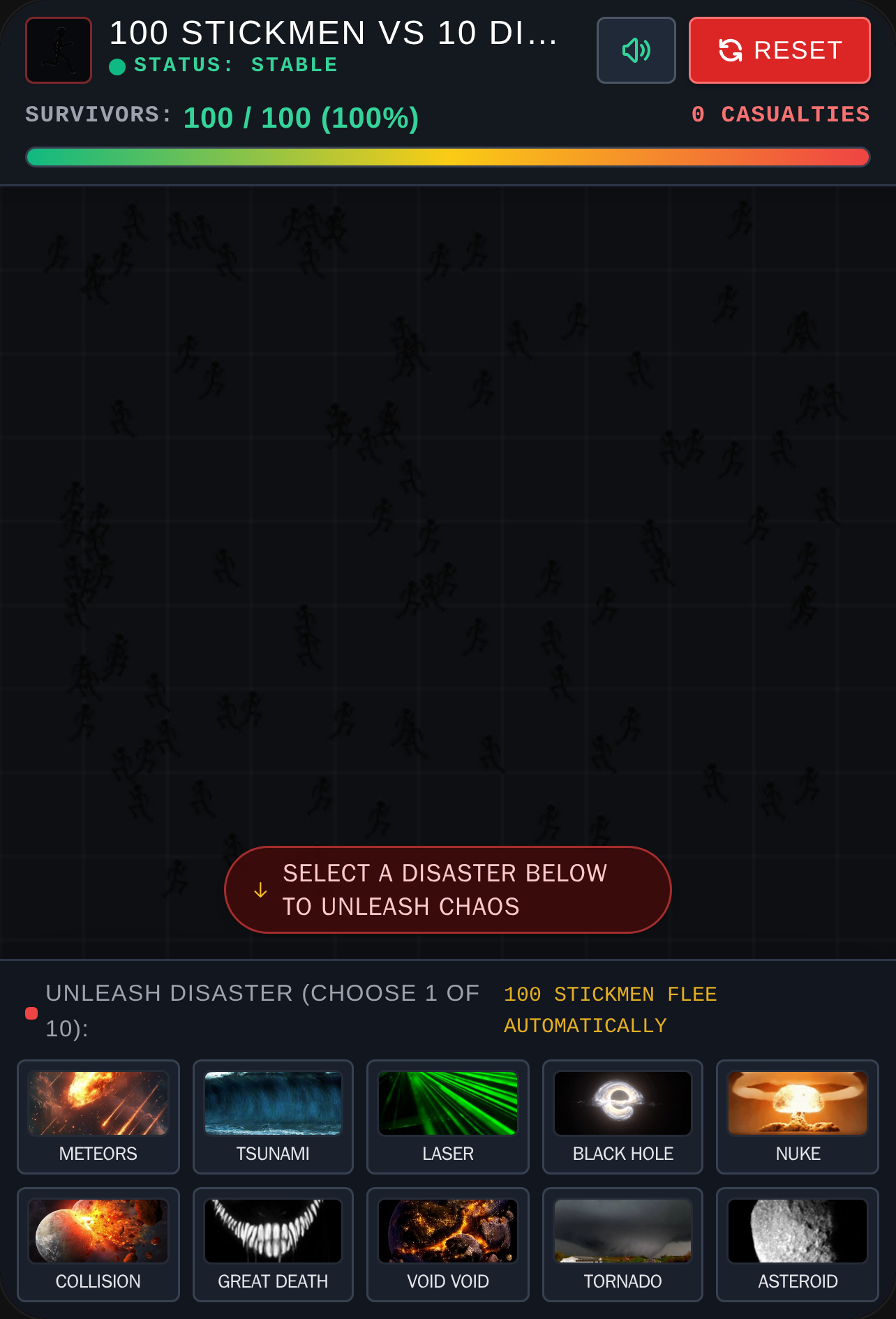 100 Stickmen vs 10 Disasters cover