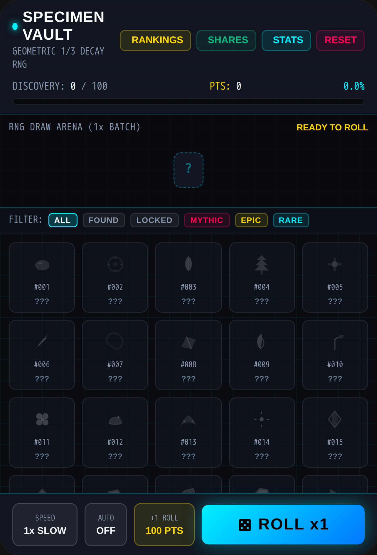Obsidian Specimen Vault - 1/3 RNG Discovery cover