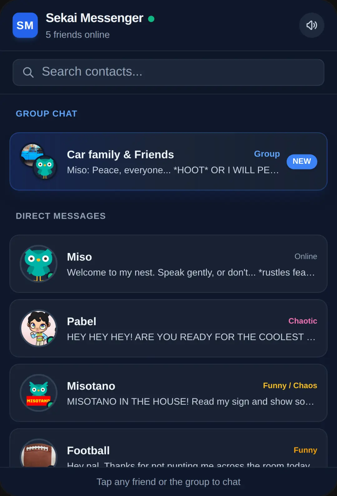 Sekai Messenger - Character Chat Simulator cover