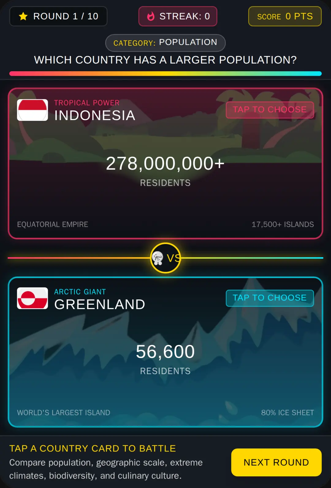 Indonesia vs Greenland - Versus Battle cover