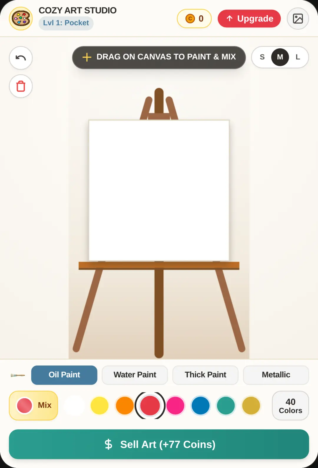 Cozy Art Studio game relaxing make any art you could think of cover