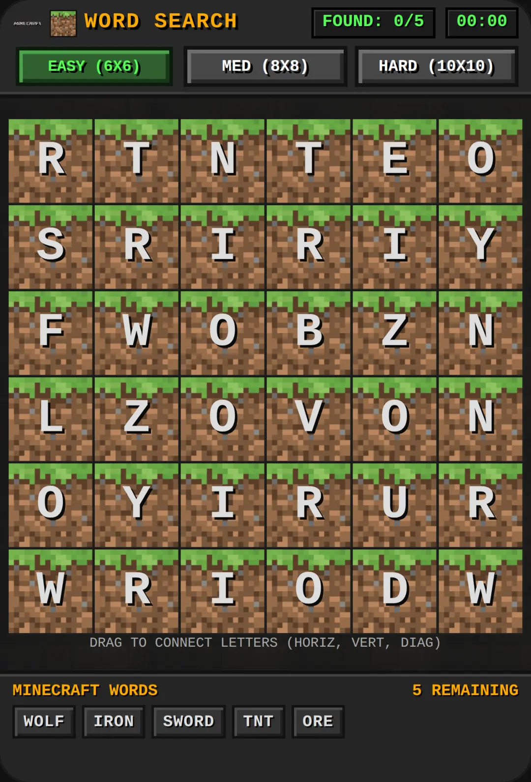 Minecraft Word Search cover