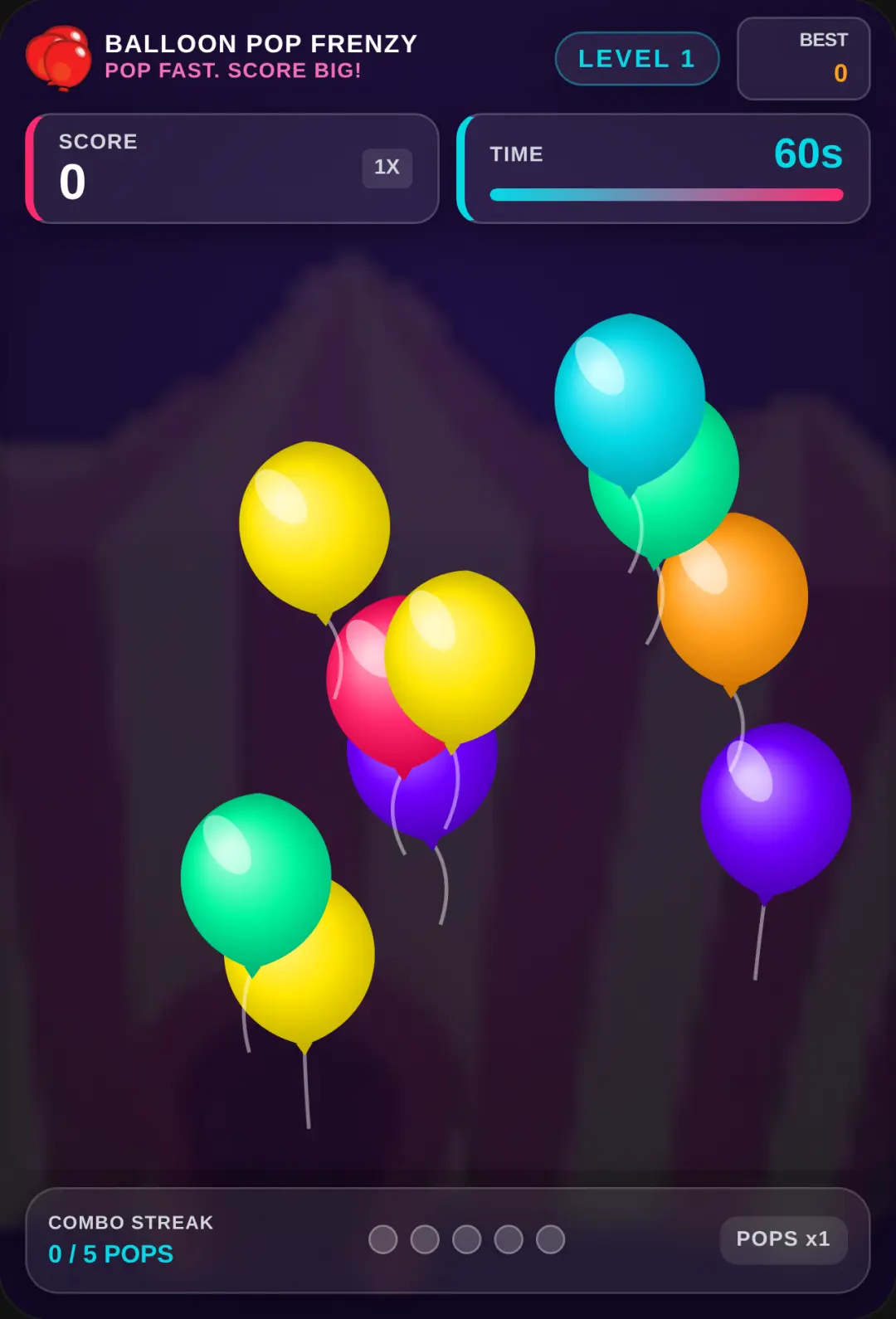 BALLOON POP FRENZY cover