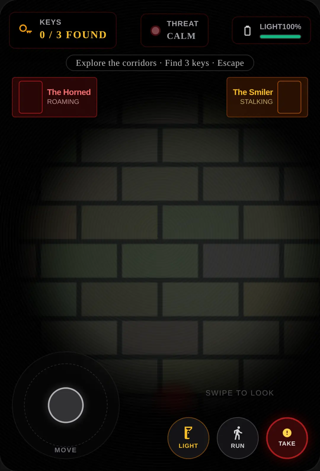 Descent into Terror: 3D Escape A game where we collect 3 keys for escaping each time u collect one monster start sprinting toward u like u are a gem cover